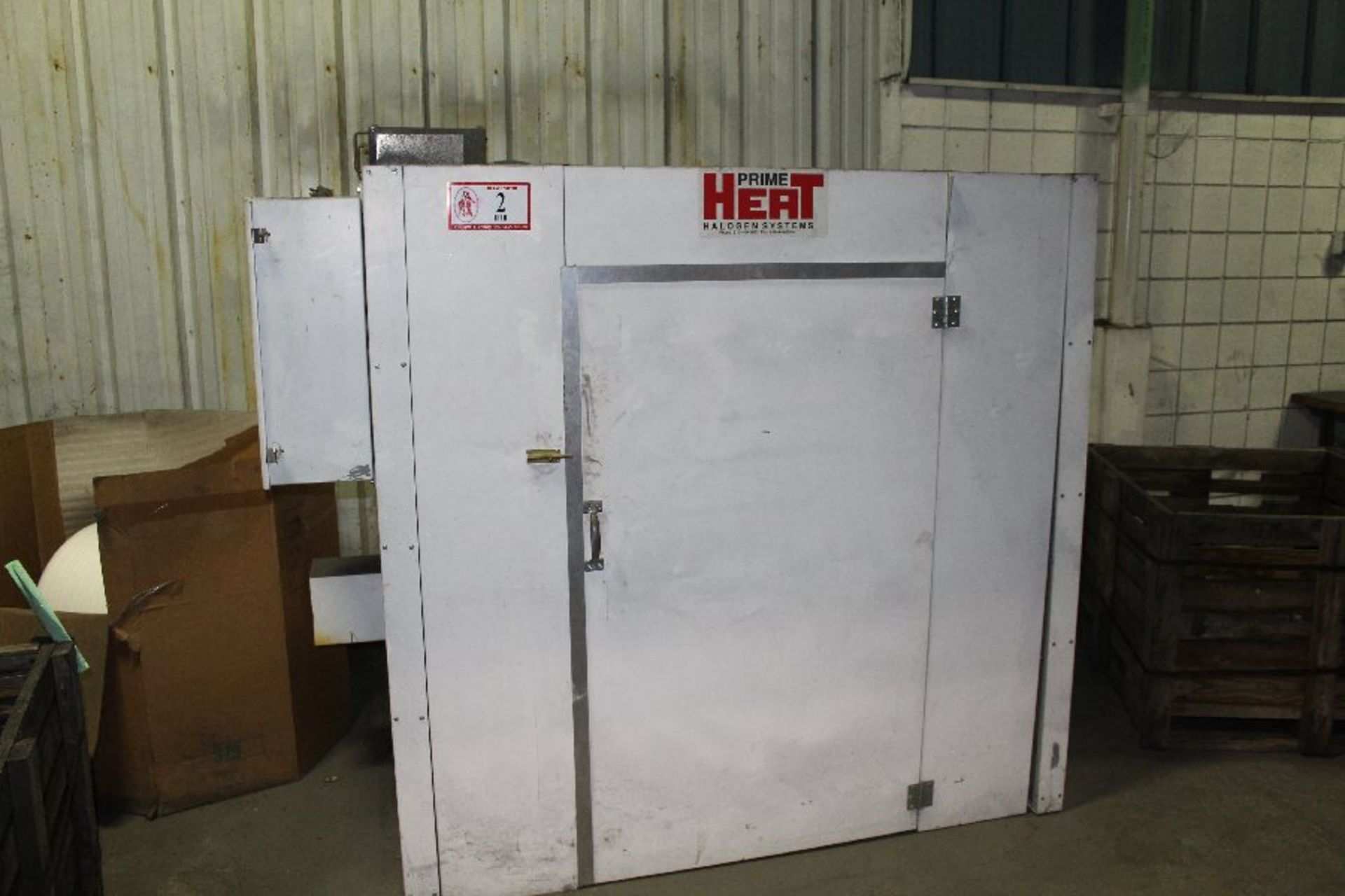 Prime Heat Halogen System Paint Curing Oven, 72" X 72" X 70", 34" X 60" door