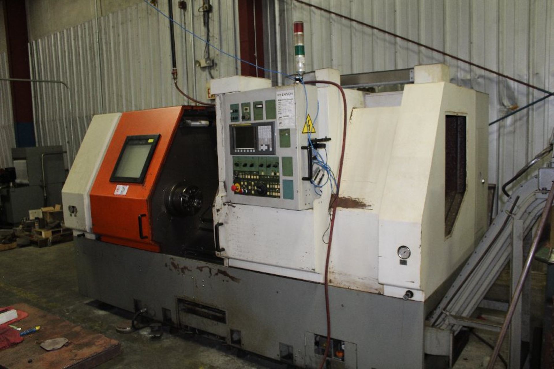 2009 OR Victor Taichung V-turn II-26 CNC Lathe, w/Fanuc Controls and chip conveyor, s/n Y2-1335