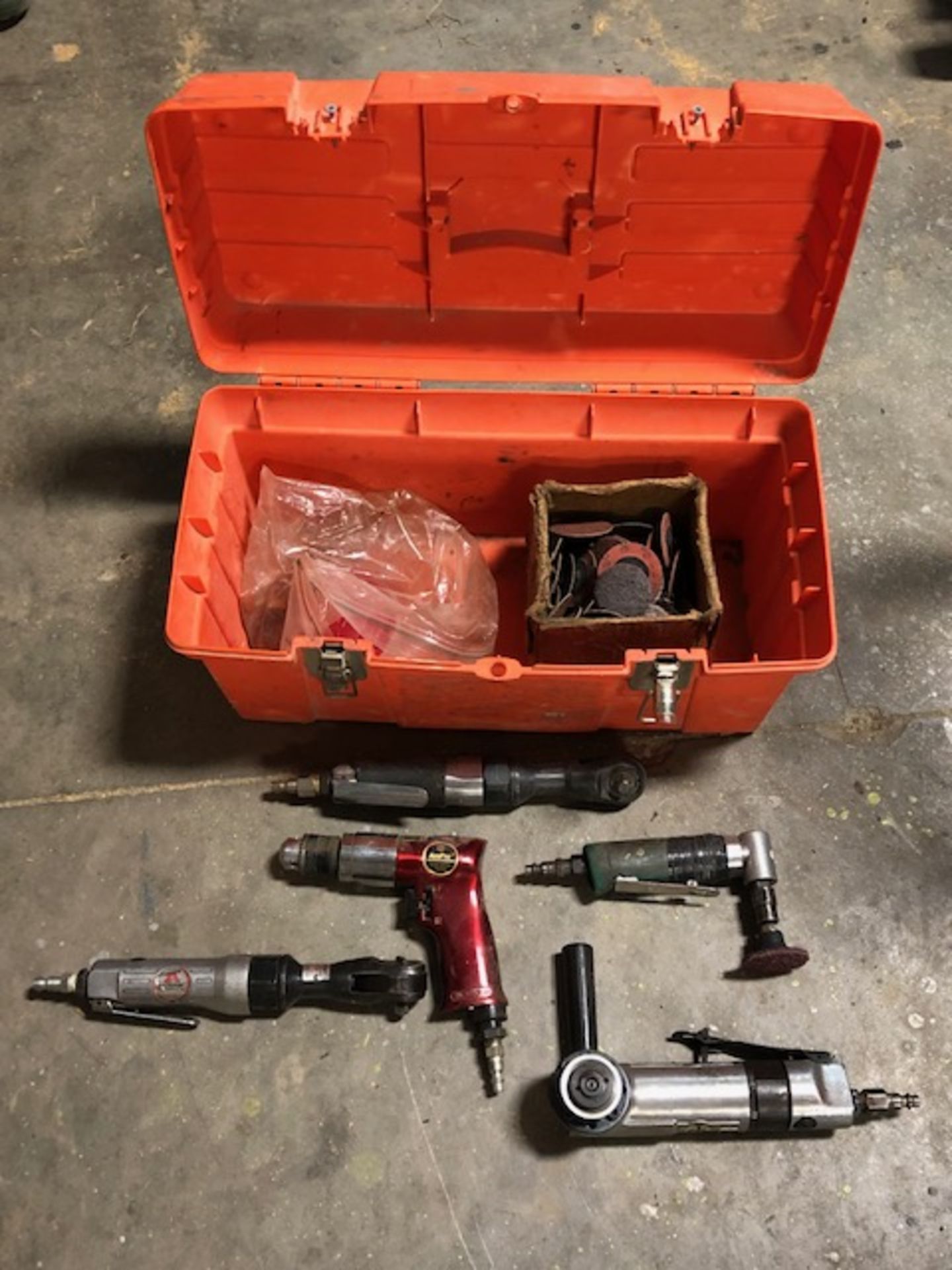 Toolbox of Pneumatic Tools and Grinder Discs - Image 2 of 2