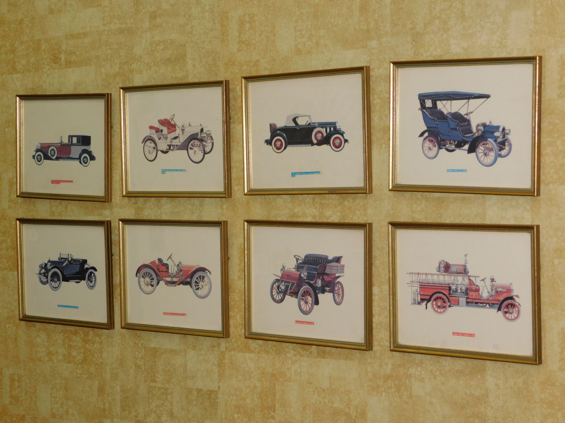 (2) Decorative Framed Prints in Office and (8) Small Automobile Framed Prints - Image 3 of 3