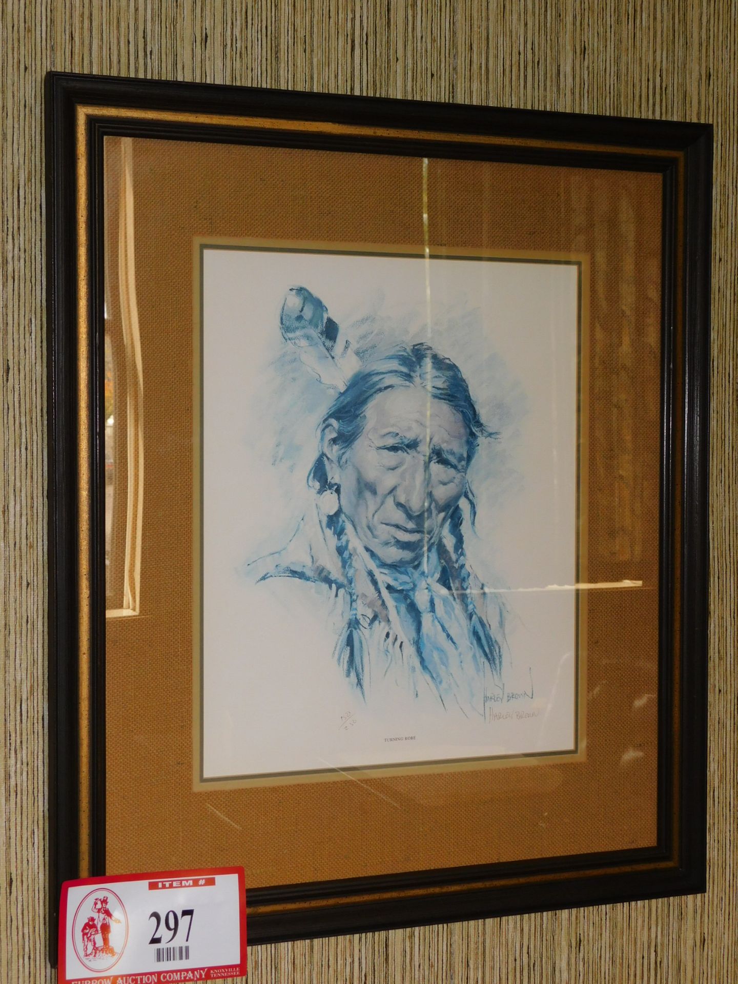 (2) Harley Brown Prints, Signed & Numbered, 150/20 of Sitting Eagle and 150/250 of Turning Robe - Image 2 of 2