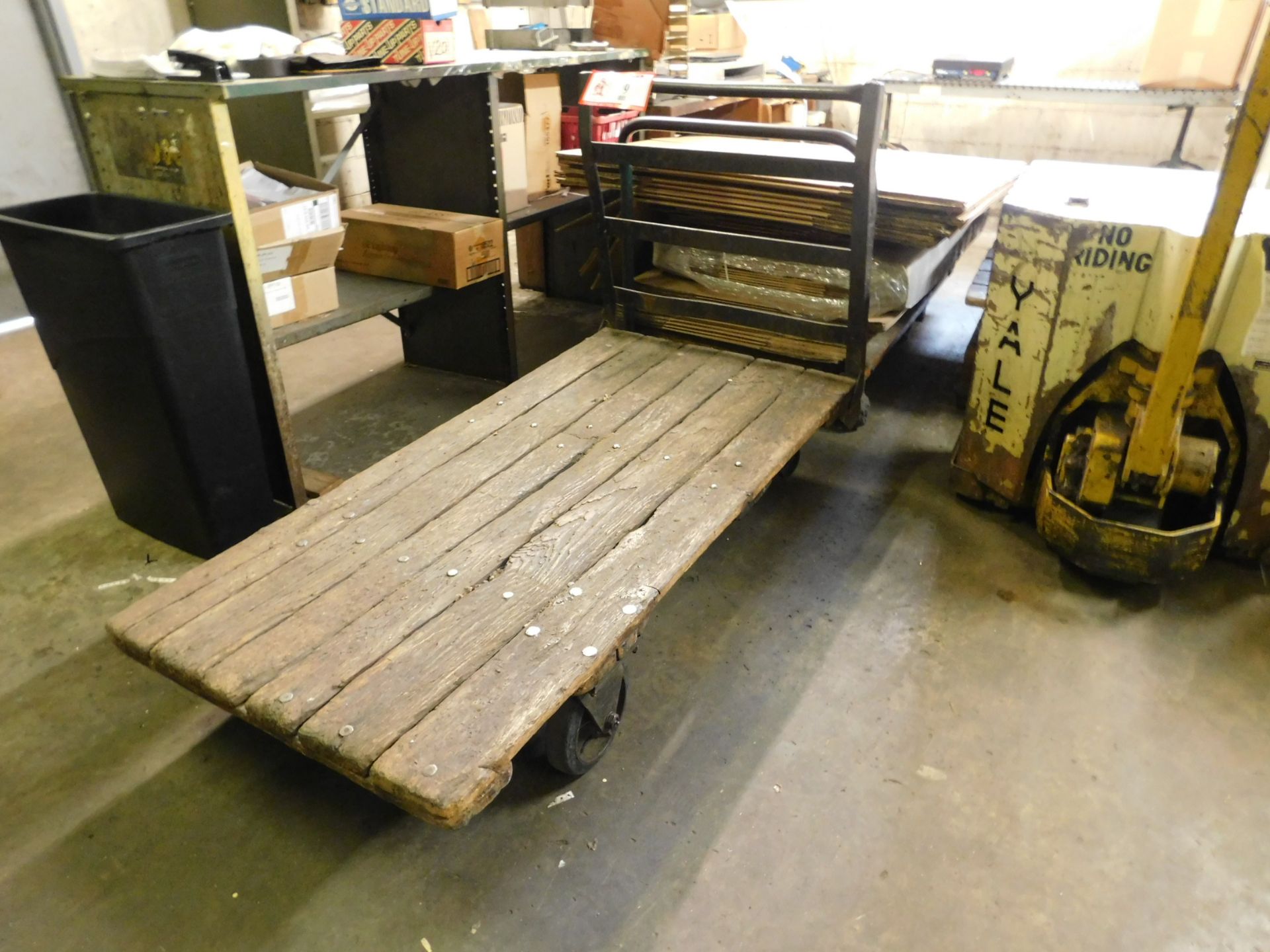(2) Flatbed Warehouse Carts