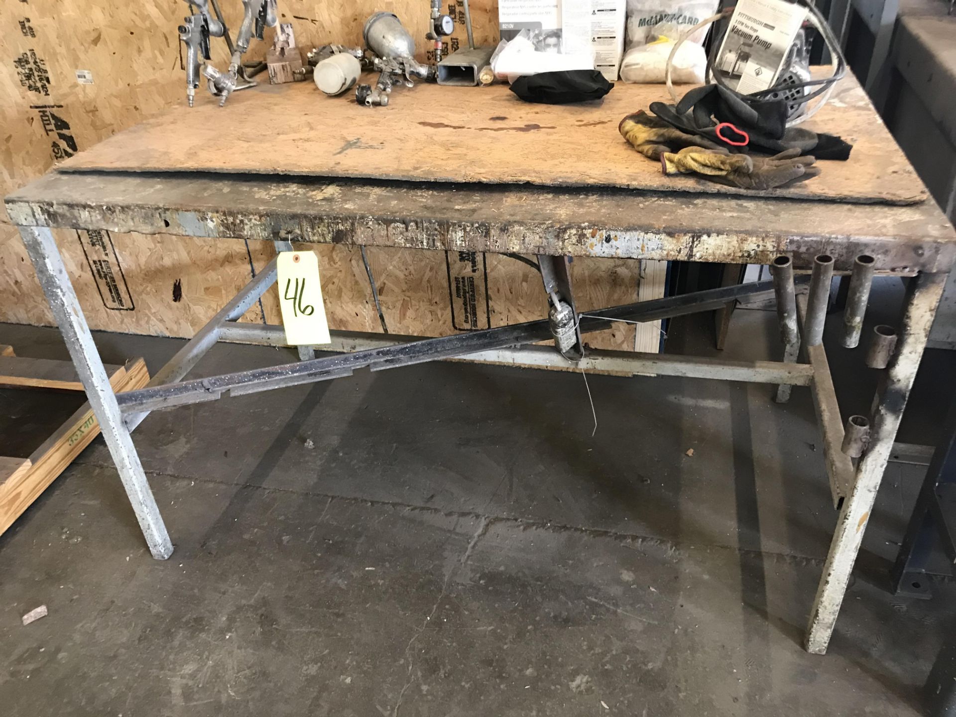 Metal Table, (No Contents)