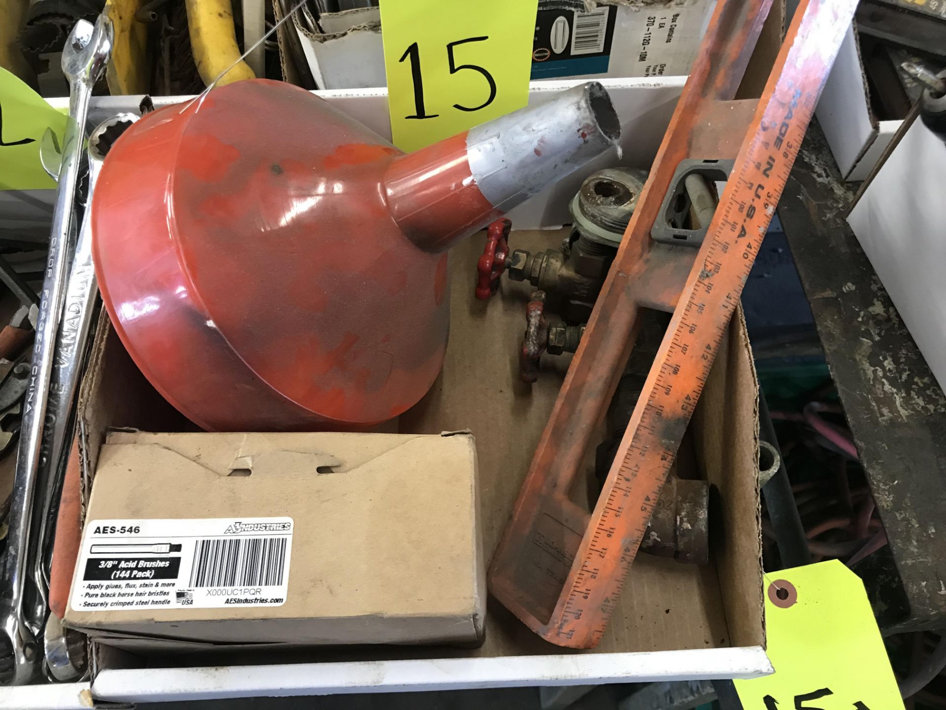 Level, Funnel & Box of Brushes