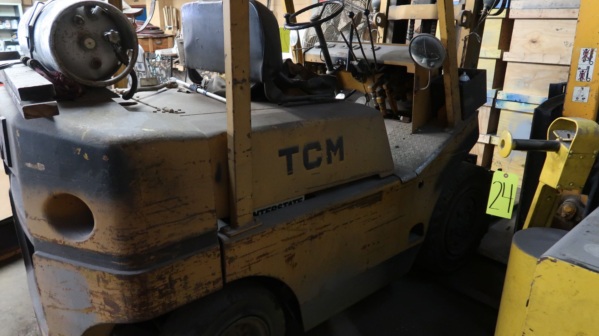 TCM 10,000 Forklift; 60" Forks, 2-Stage mass, Propane, Hard tire