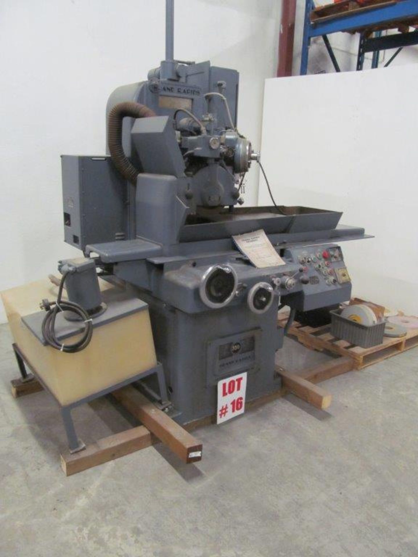 GRAND RAPIDS HYDRAULIC SURFACE GRINDER, CAPACITY: 8" X 24", C/W ELECTROMAGNETIC CHUCK & ASSORTED