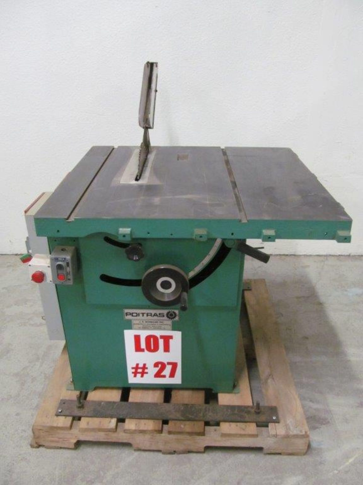 POITRAS TILTING ARBOR TABLE SAW MODEL: TS121, 3HP, ELECTRICS: 220V/3PH/60C - Image 2 of 3