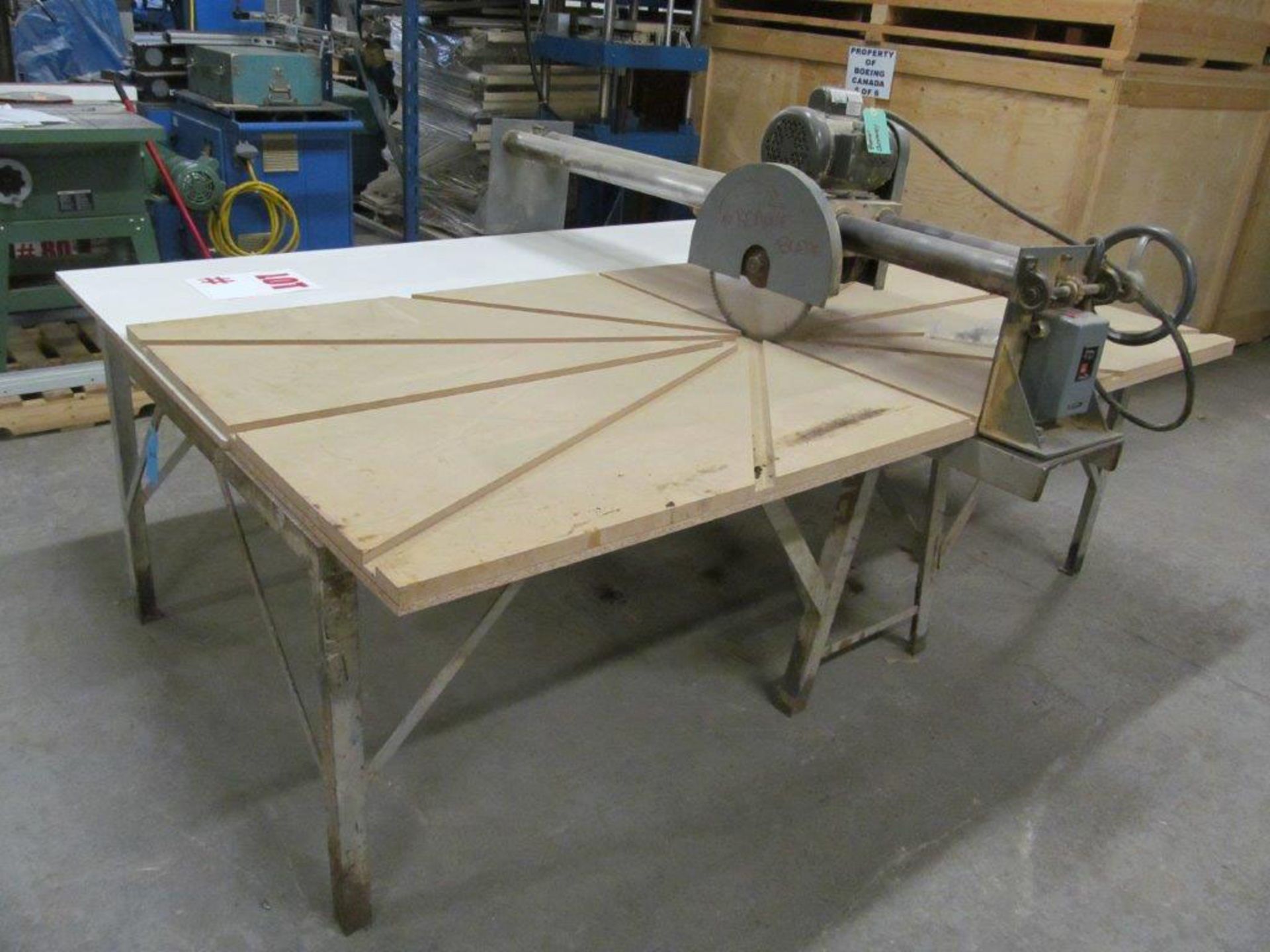 COUNTERTOP 14" DIAMETER CIRCULAR SAW, TABLE 72" WIDE, 96" LONG, 2 HP, ELECTRICS: 115V/230V/1PH/60C - Image 3 of 6