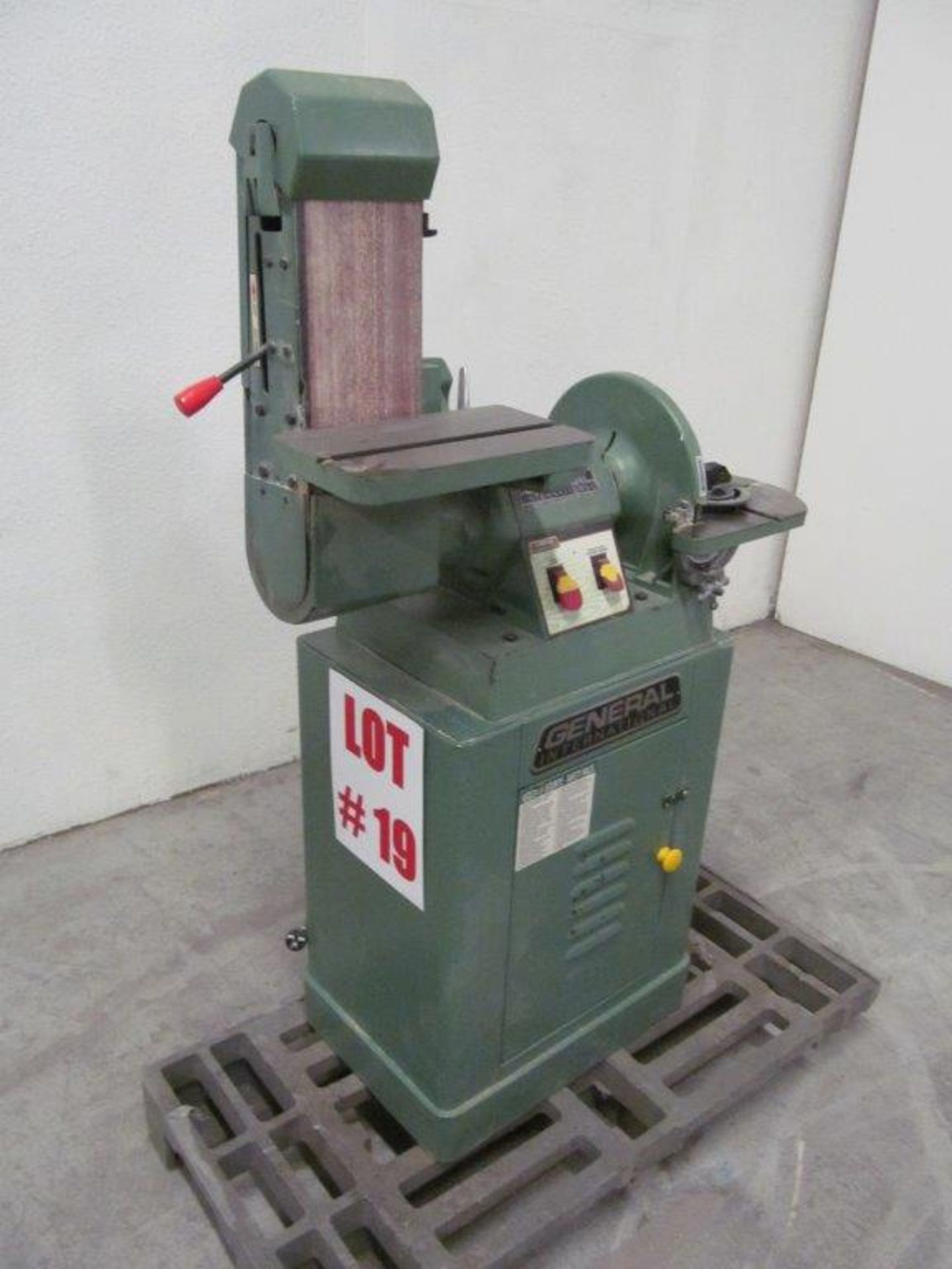 GENERAL INTERNATIONAL BELT/DISC SANDER MODEL: 15-035DCM, BELT: 6", DISC: 12", ELECTRICS: 110V/220V/