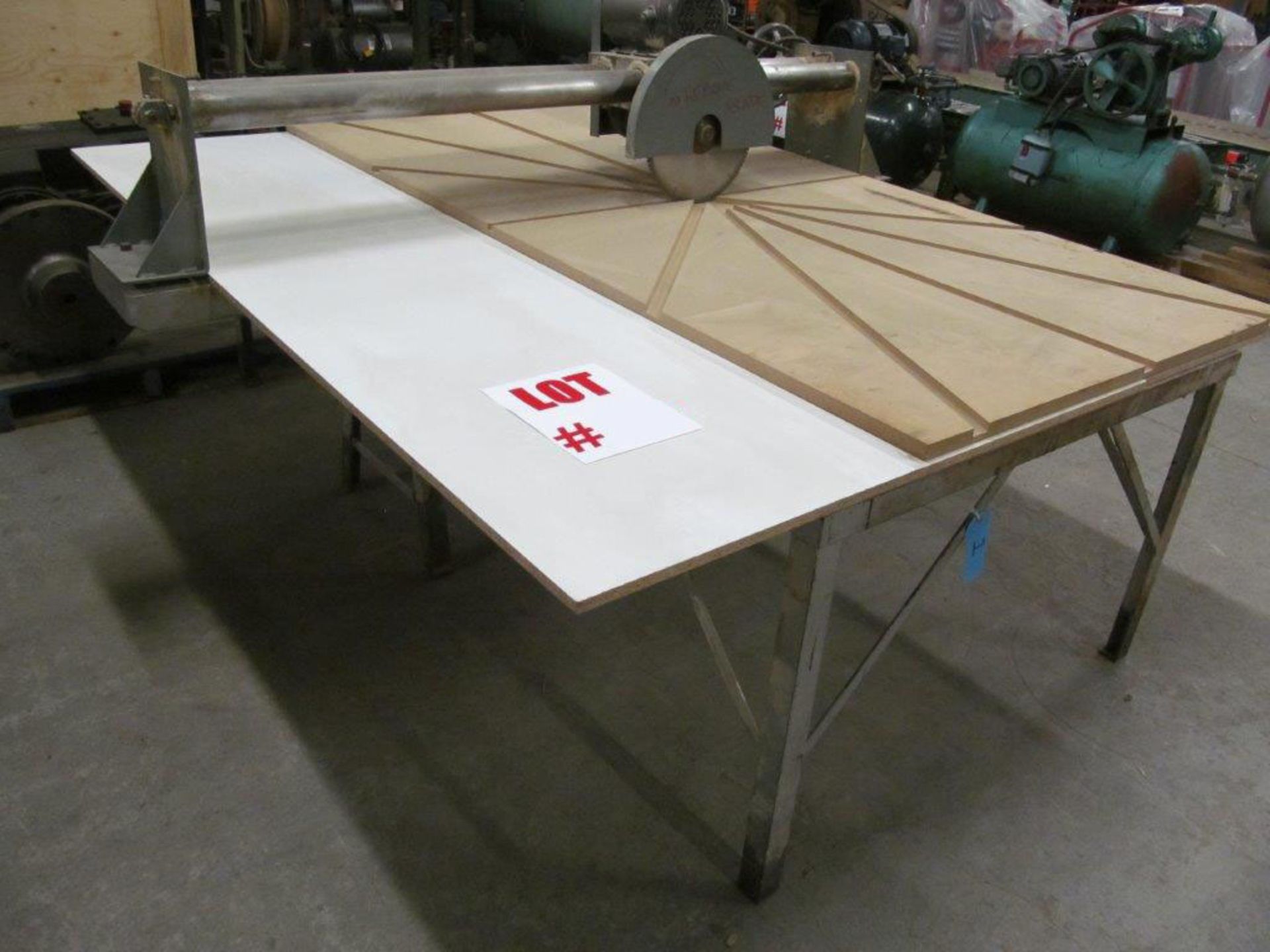 COUNTERTOP 14" DIAMETER CIRCULAR SAW, TABLE 72" WIDE, 96" LONG, 2 HP, ELECTRICS: 115V/230V/1PH/60C