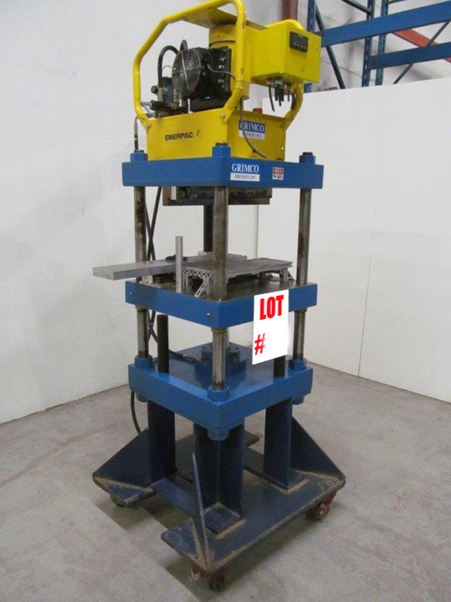 GRIMCO PRESSES INC / ENERPAC HYDRAULIC DRAWING PRESS, TONNAGE CAPACITY: TBA, PLATEN SIZE: 24" X 24", - Image 2 of 6