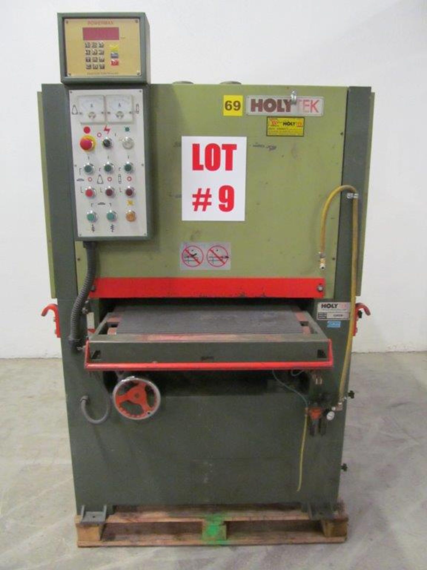 HOLYTEK 2 STATION BELT SANDER MODEL: 25DA, 24" WIDE BELTS, ELECTRICS: 550V/3PH/60C - Image 4 of 8