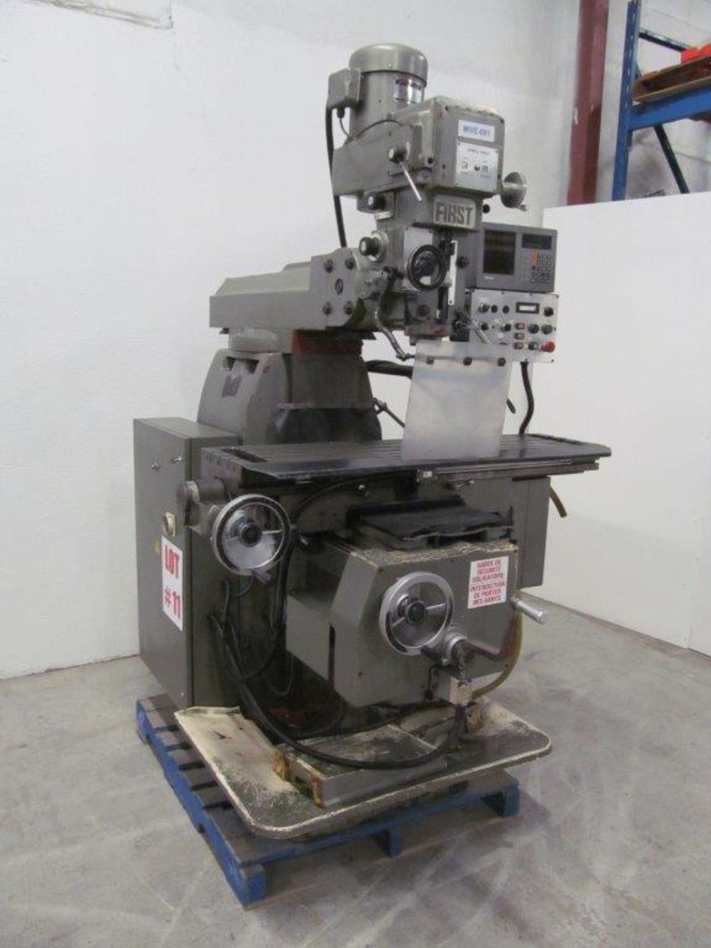 FIRST TURRET MILL MODEL: LC-205VSX, ISO 40 TAPER, TABLE: 51" X 12", C/W: X-Y DRO, ELECTRICS: 600V/ - Image 5 of 7