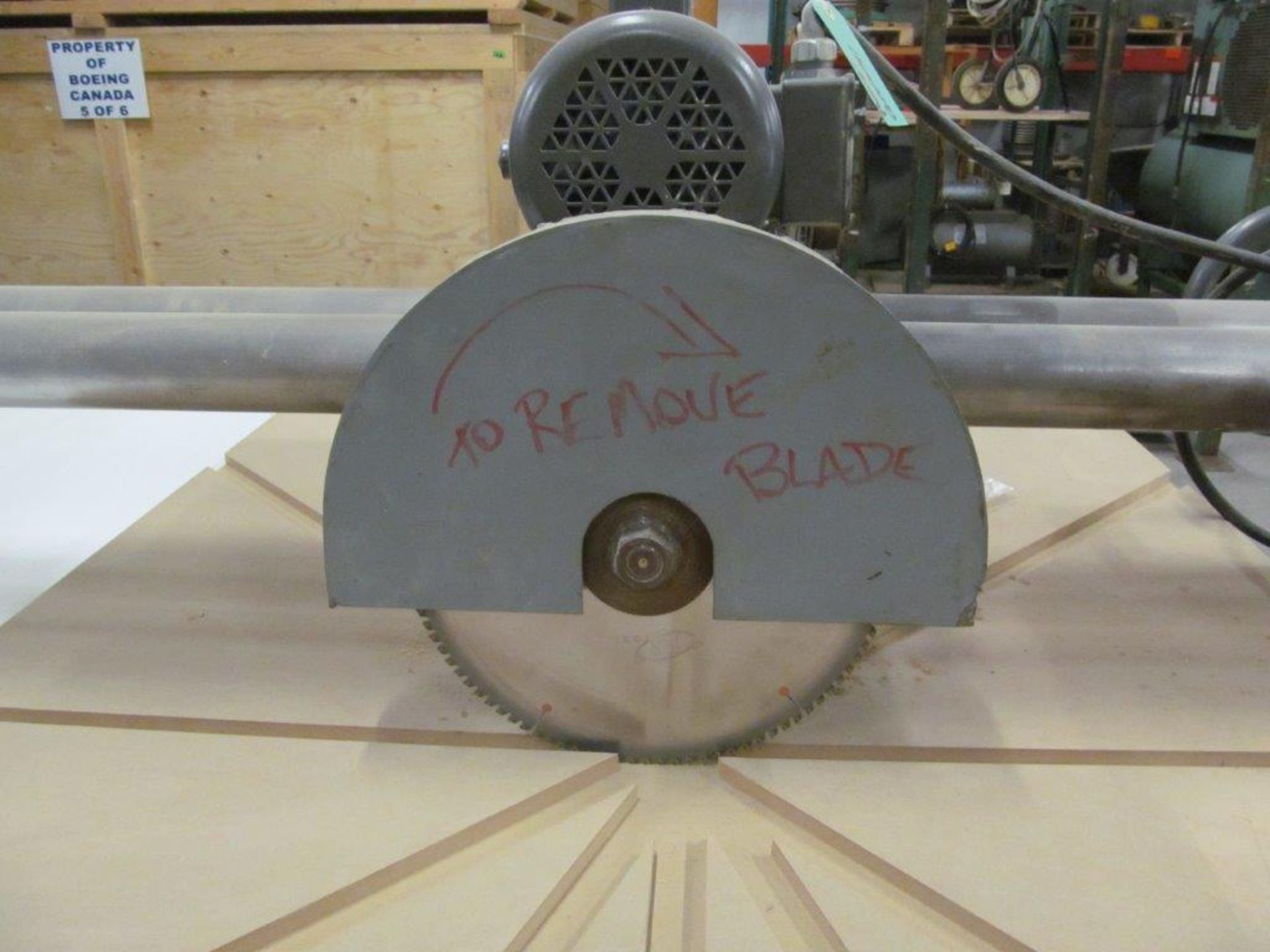 COUNTERTOP 14" DIAMETER CIRCULAR SAW, TABLE 72" WIDE, 96" LONG, 2 HP, ELECTRICS: 115V/230V/1PH/60C - Image 5 of 6