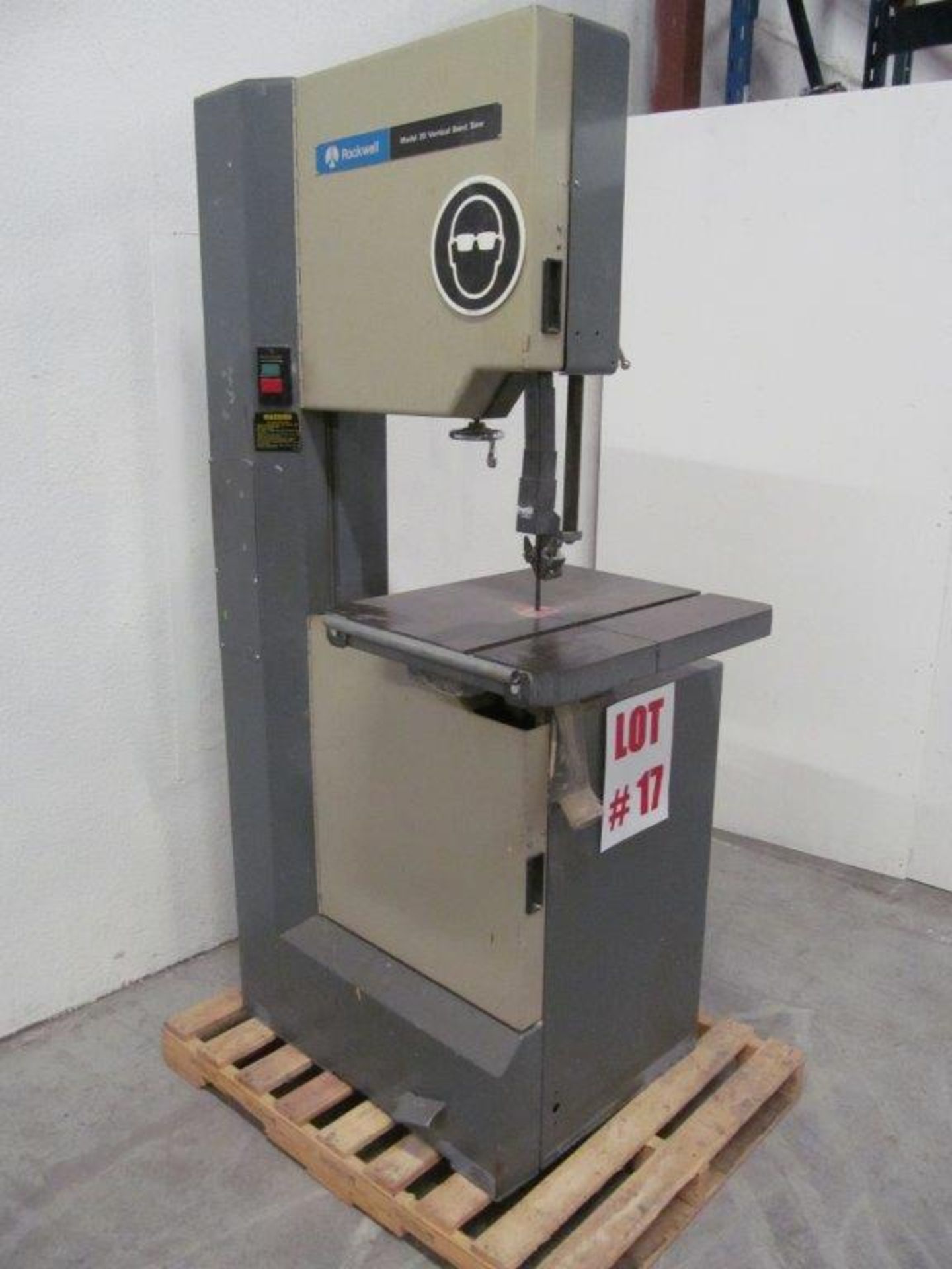 ROCKWELL MODEL 20 VERTICAL BANDSAW, CAT: 28 652, THROAT DEPTH: 20", ELECTRICS: TBA