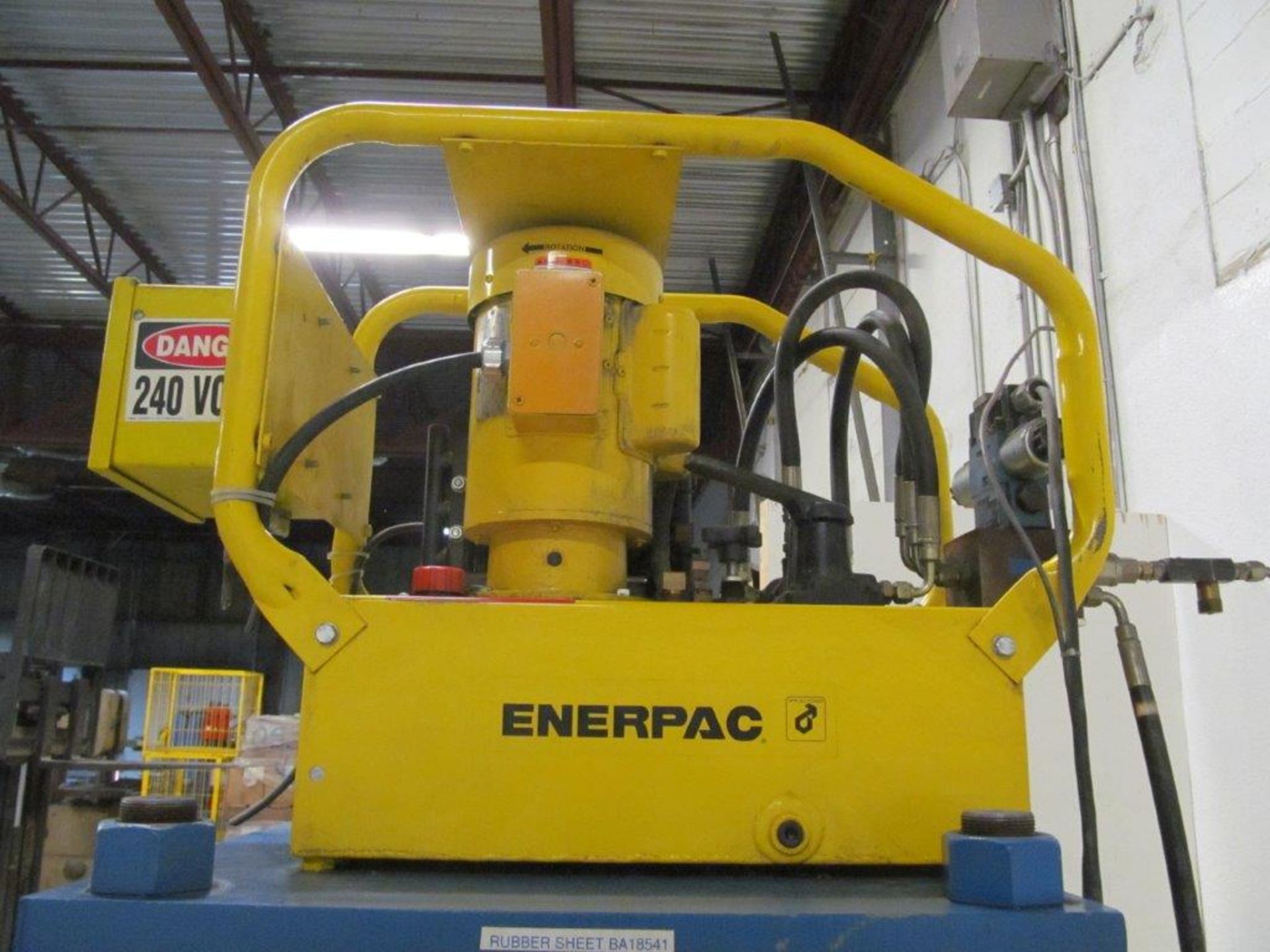GRIMCO PRESSES INC / ENERPAC HYDRAULIC DRAWING PRESS, TONNAGE CAPACITY: TBA, PLATEN SIZE: 24" X 24", - Image 6 of 6