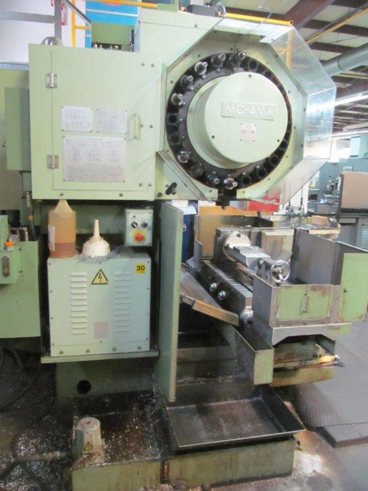 Okuma, MC-4VA C.N.C. Vertical Machining Centre with Tsudakoma 4th - Axis Attachment, Yr. 1986, S/N - Image 8 of 14