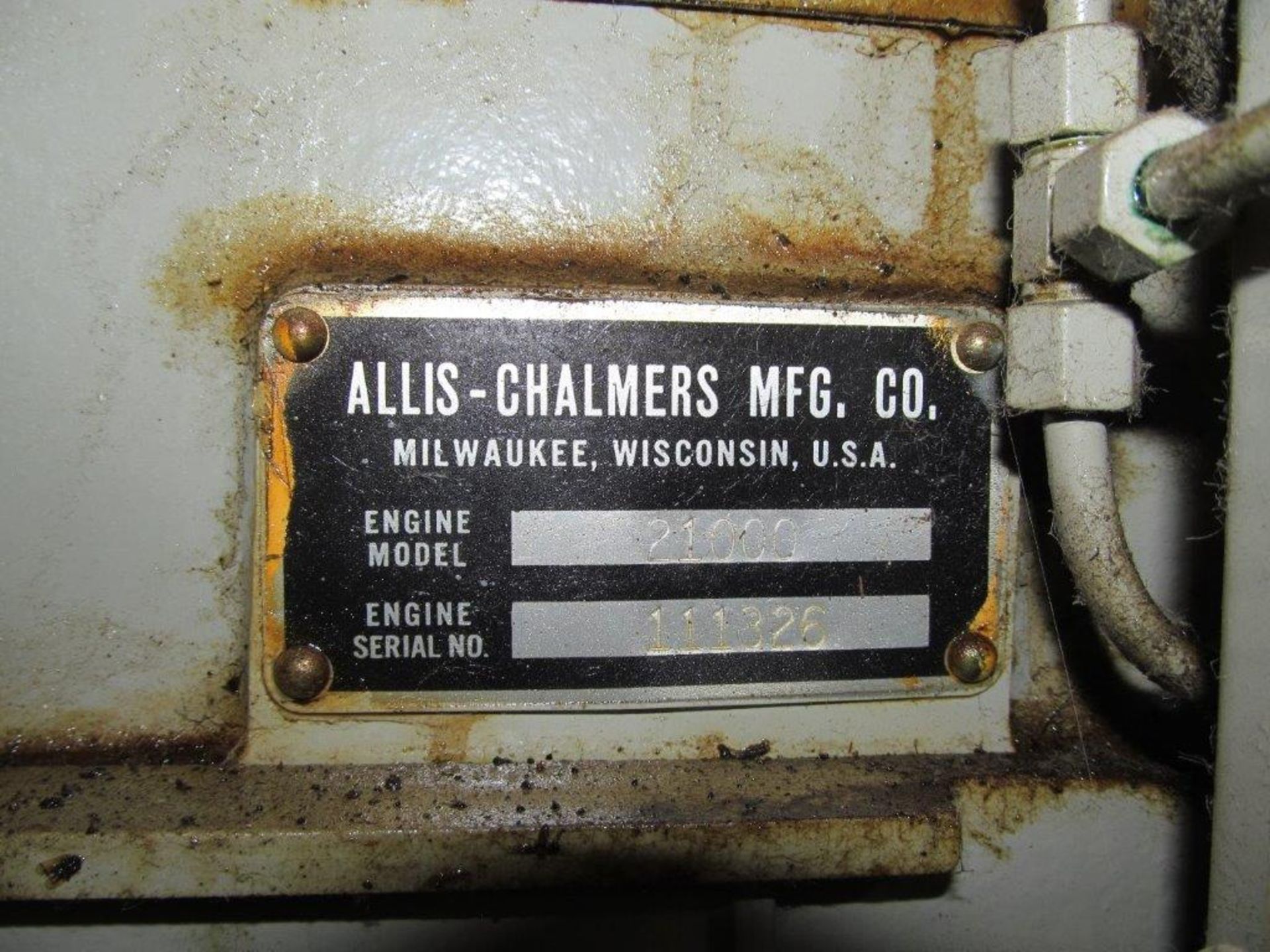 ALLIS-CHALMERS DIESEL GENERATOR 125KVA, 100KW, VOLTS 120/208, ENGINE MODEL 21000 - Image 5 of 7