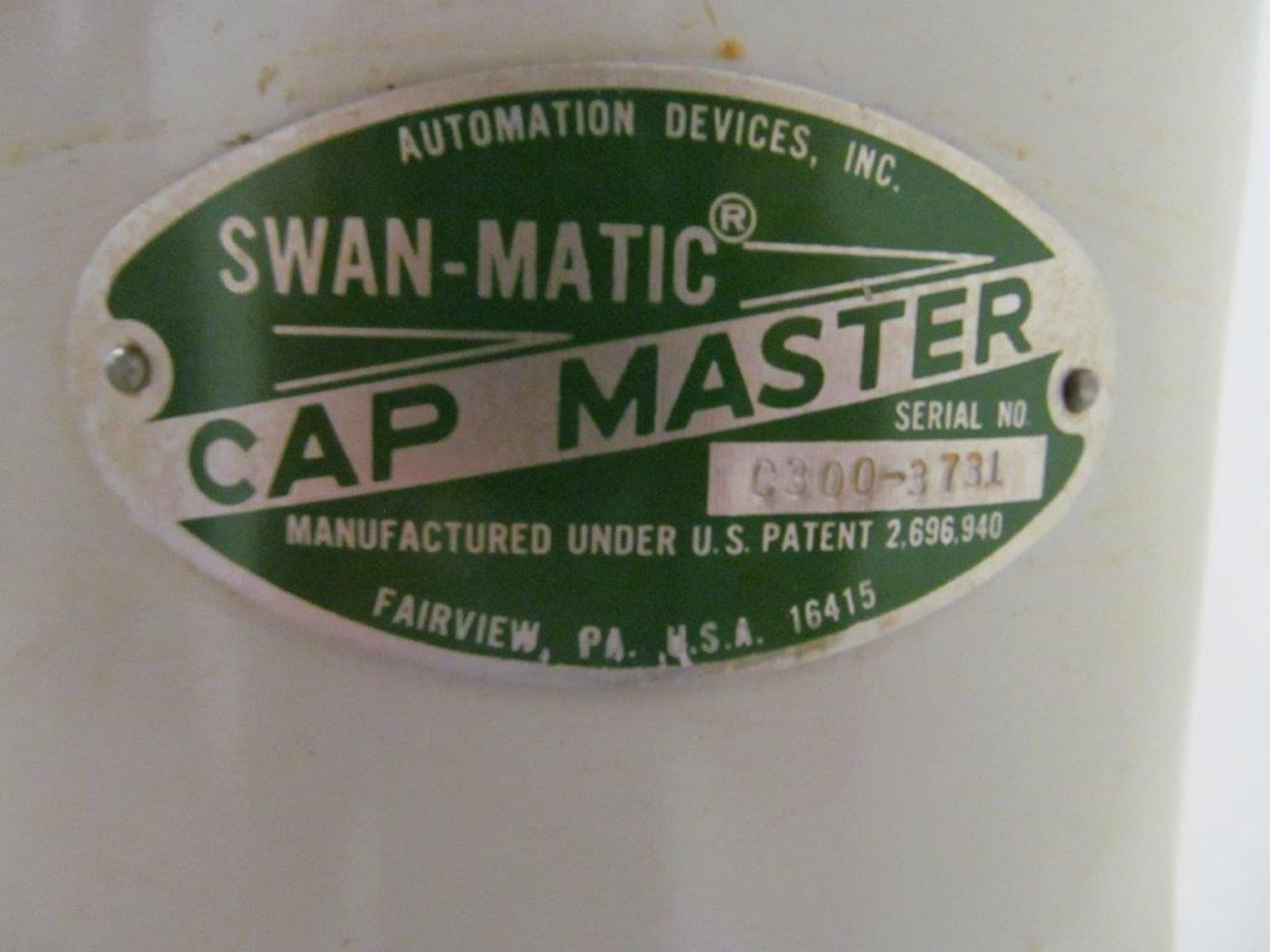 CAP MASTER CONTROLLER, SWAN-MATIC (U.S.A) MODEL C302E, S/N C300-3731, ELECTRICS 120V/1PH/60C - Image 4 of 4