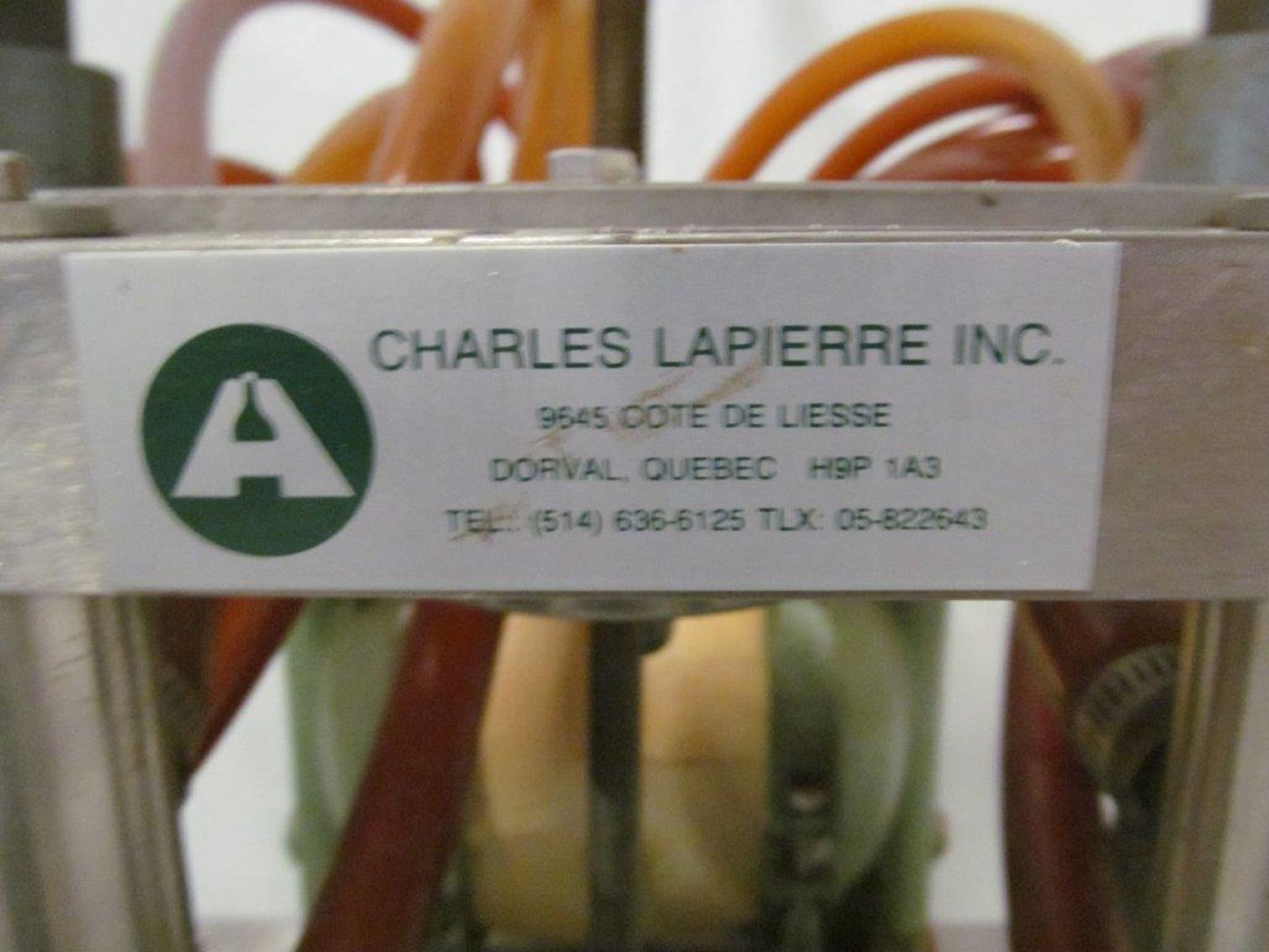 CHARLES LAPIERRE INC. (CANADA), 8 PISTON HEAD S/S FILLER, C/W CONVEYOR 4'' X 8FT LONG - Image 5 of 5