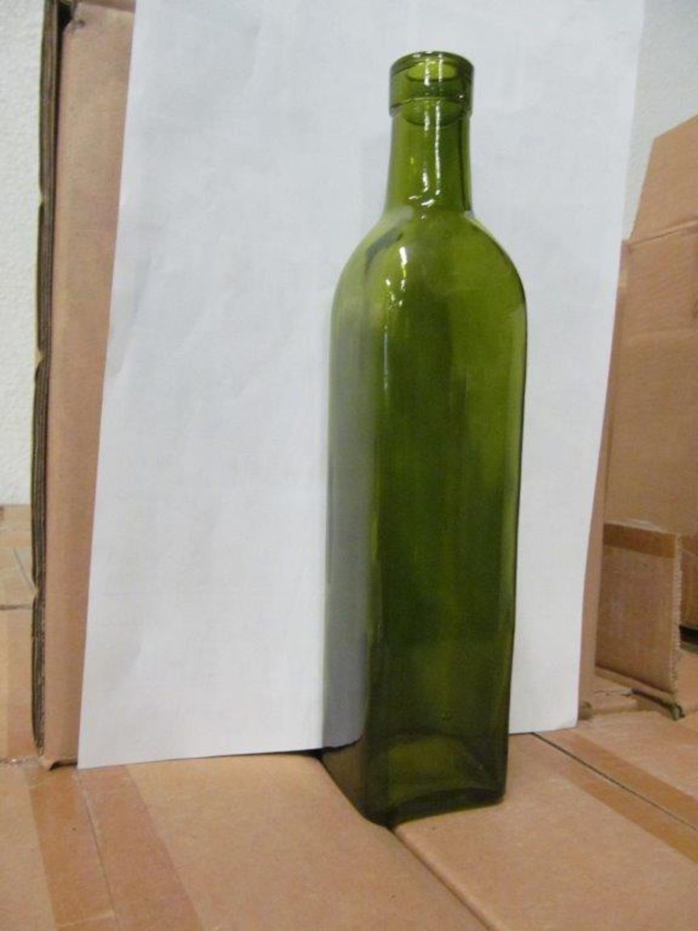 1 LOT GREEN BOTTLES - SIZE 2 1/4" Square X 10 1/4" High, Total Quantity - 4612