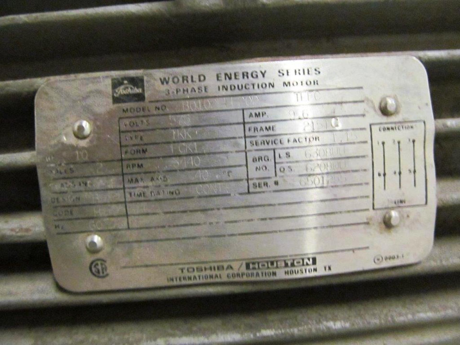 TRI CLOVER SANITARY PUMP, 10HP, 3440RPM, ELECTRICS 575V/3PH/60C - Image 2 of 2