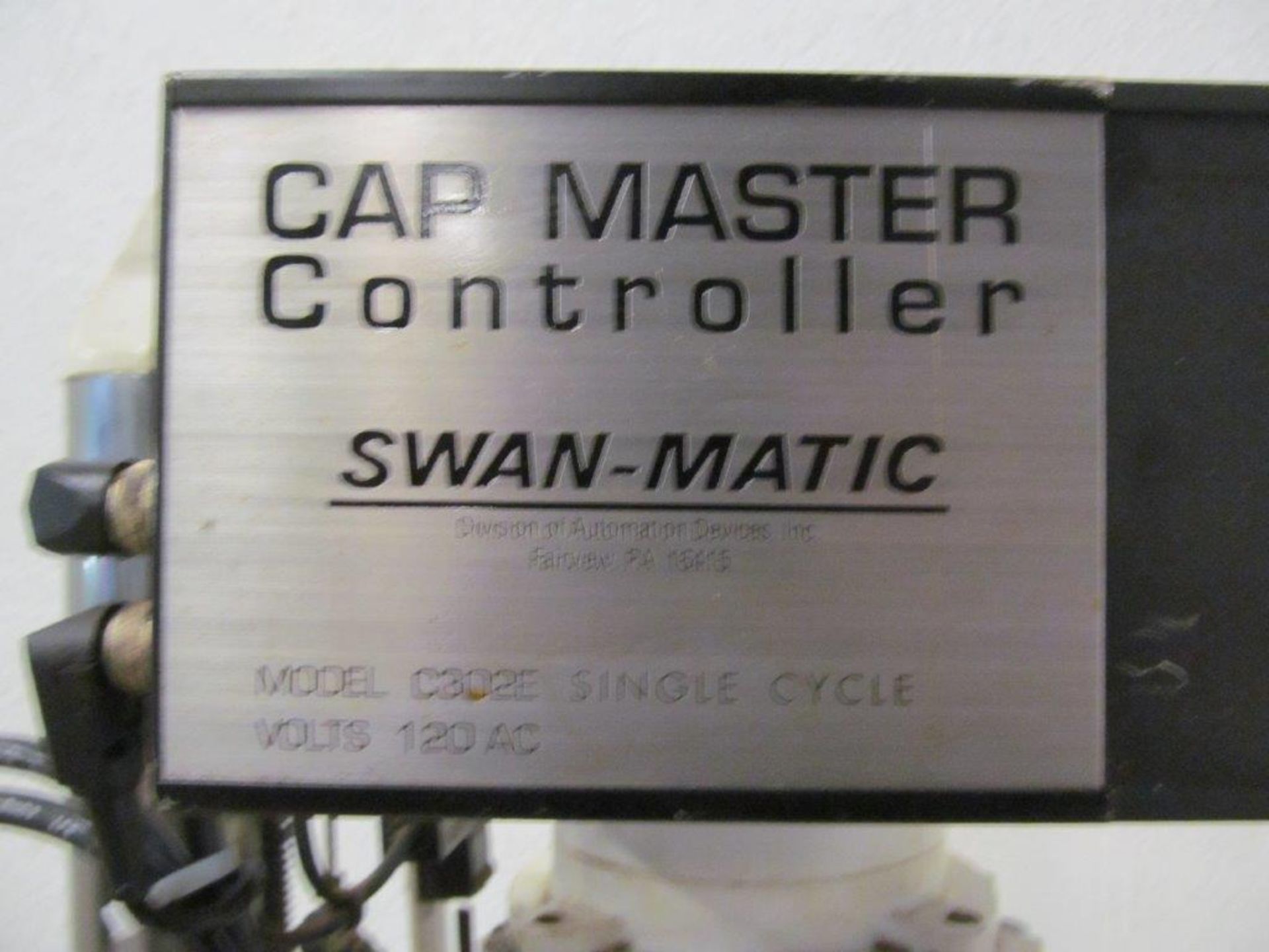 CAP MASTER CONTROLLER, SWAN-MATIC (U.S.A) MODEL C302E, S/N C300-3731, ELECTRICS 120V/1PH/60C - Image 3 of 4