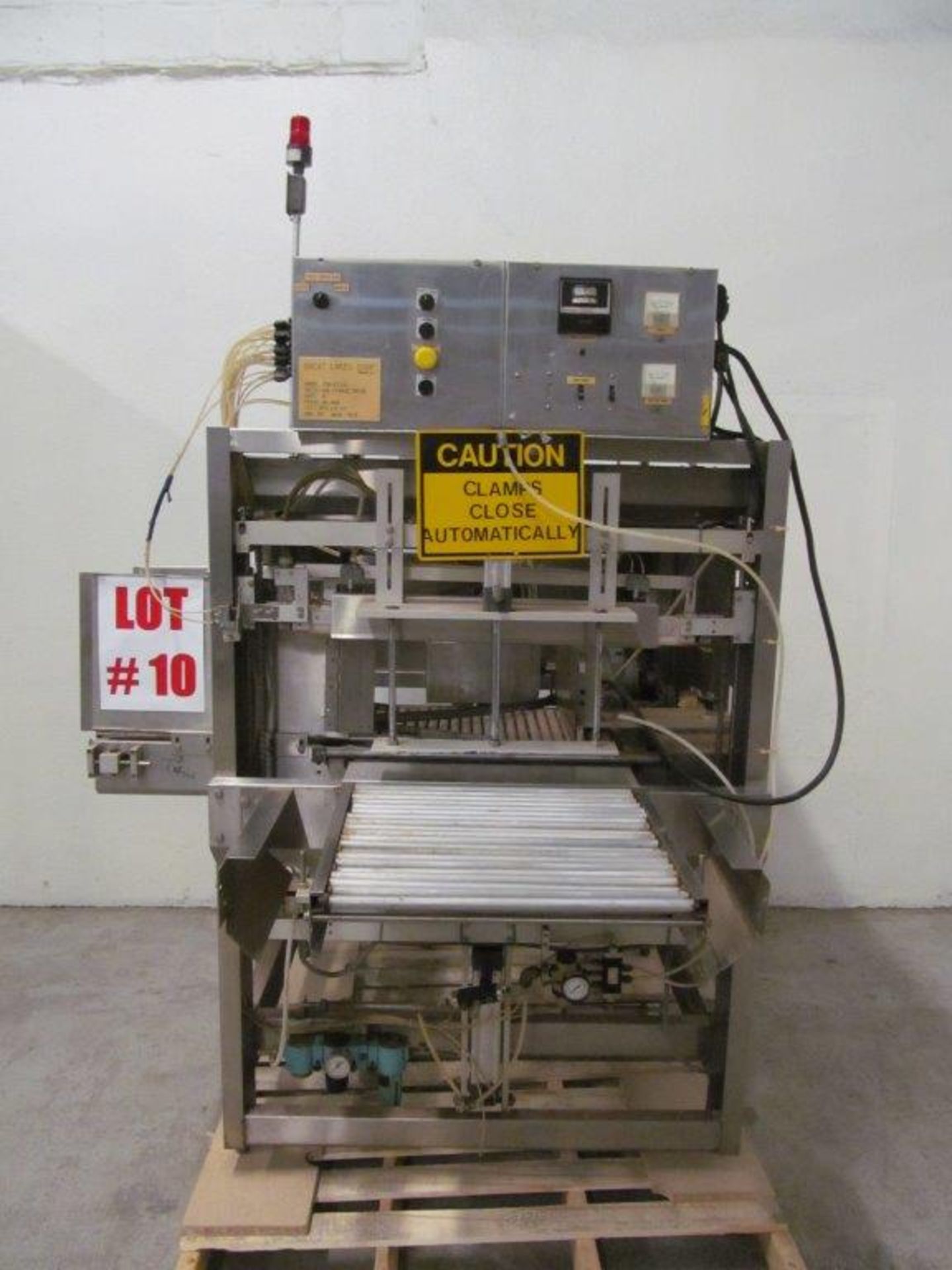 GREAT LAKES CORP. (U.S.A), S/S PLASTIC FOIL AUTO CLAMPER, MODEL 708-27SS, S/N 429, ELECTRICS 120V/ - Image 2 of 6