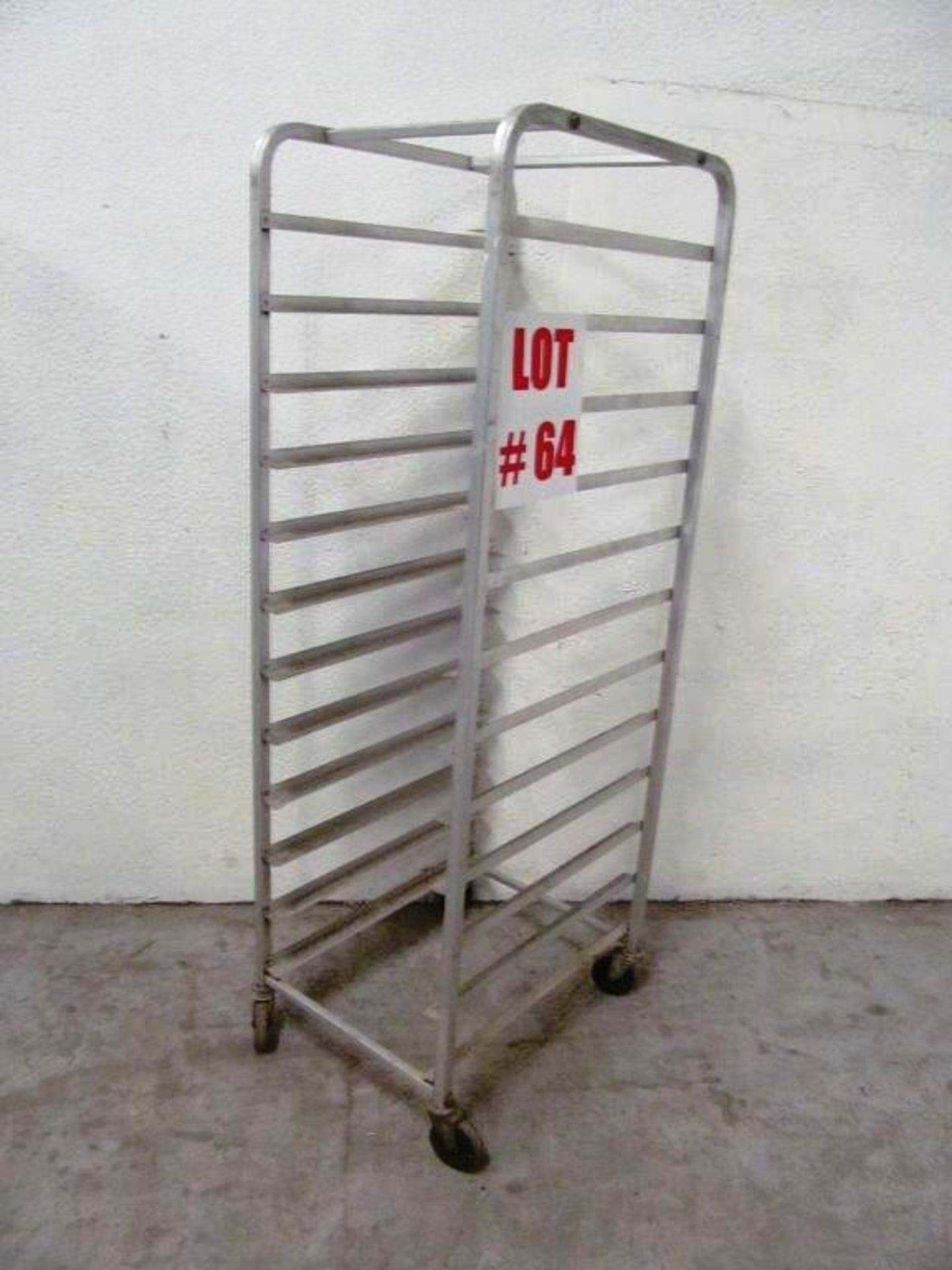 ALUMINUM BAKERS RACK ON CASTERS