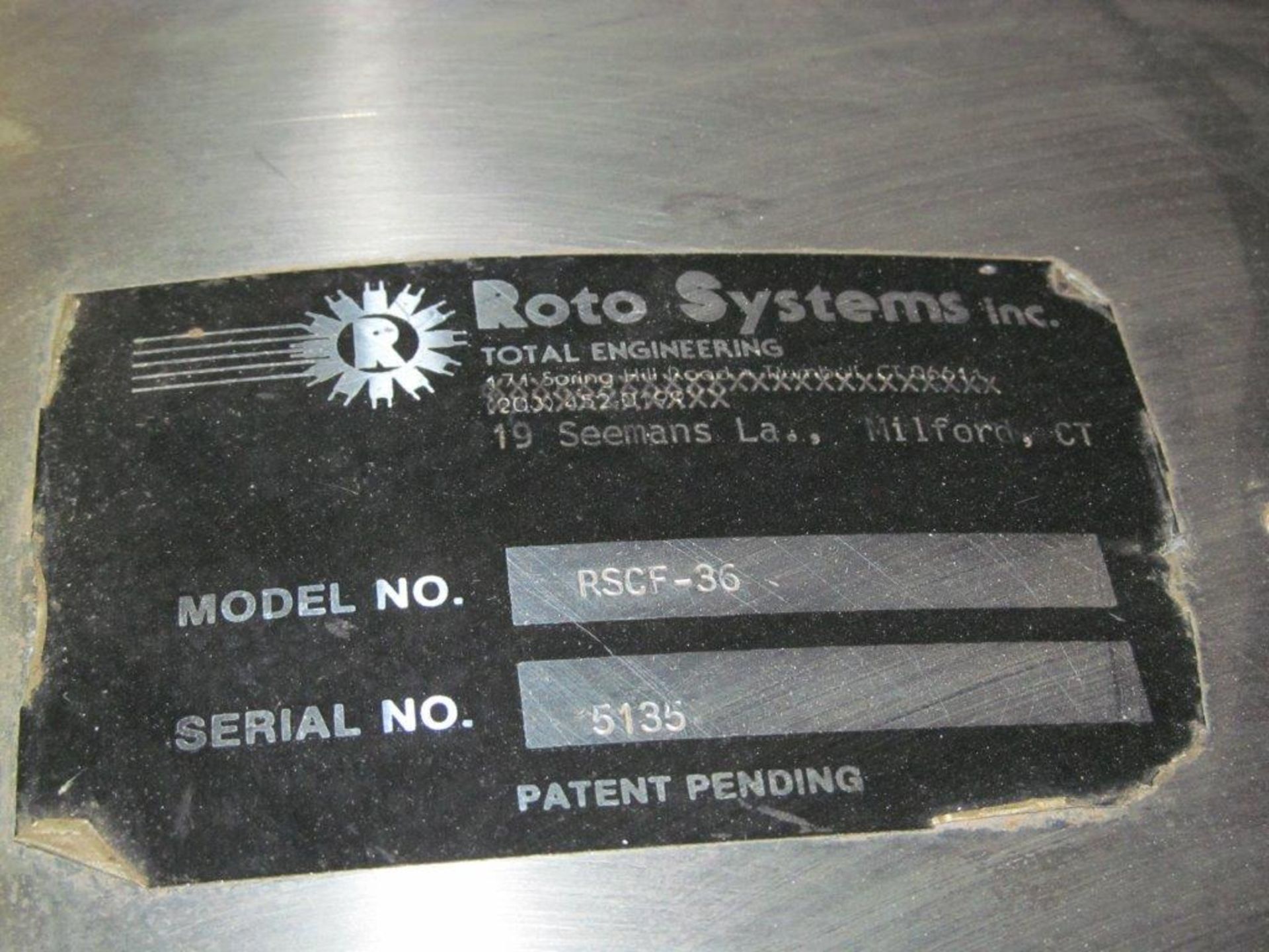 ROTO SYSTEM (U.S.A) DISPENSING TABLE, MODEL RSCF-86, S/N 5135, ELECTRICS 125V/1PH/60C - Image 4 of 5