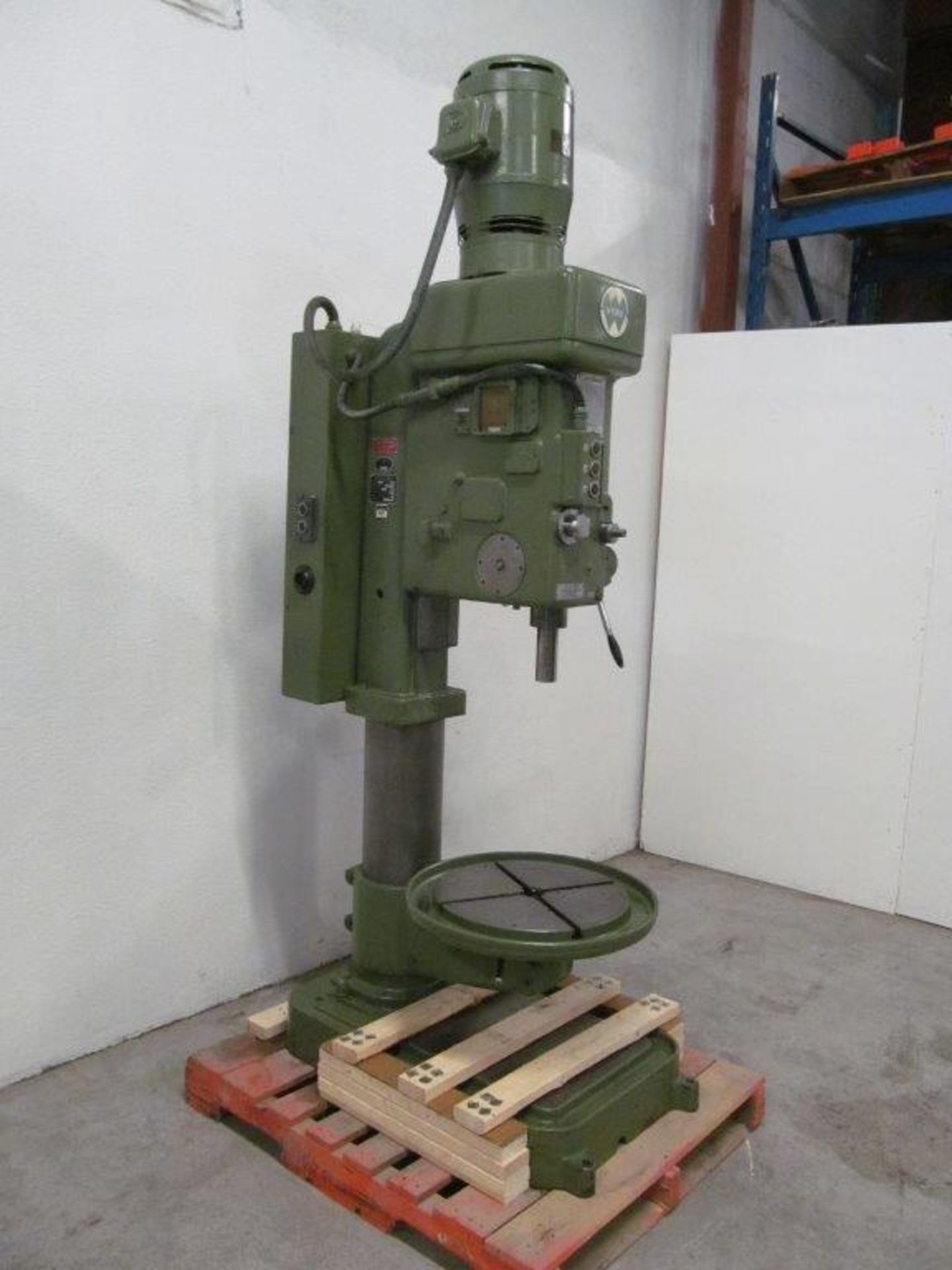WEBO (GERMANY) HEAVY DUTY GEARED HEAD DRILL PRESS MT4 SPINDLE 1 9/16'' DRILLING CAPACITY, ELECTRICS: