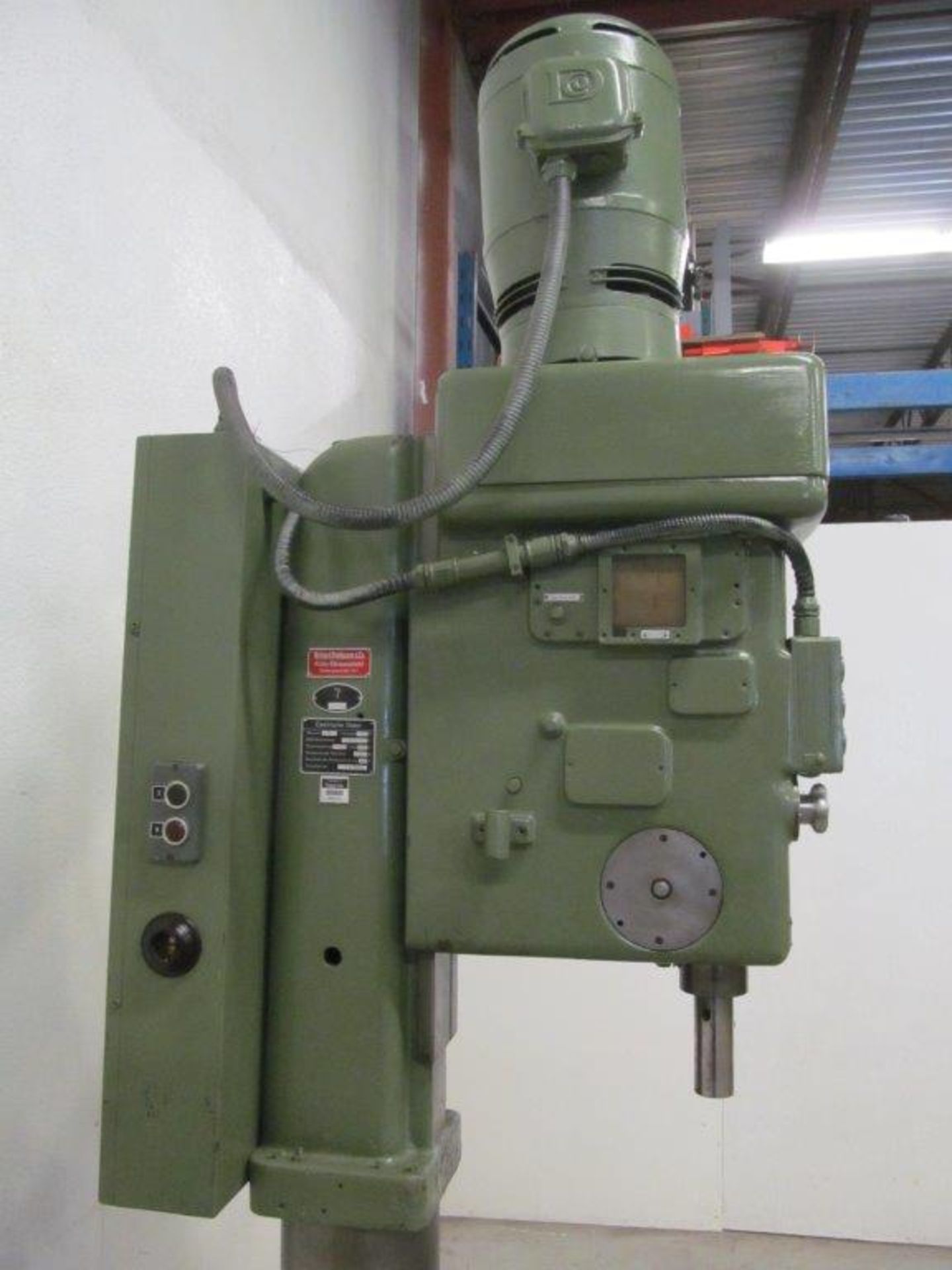 WEBO (GERMANY) HEAVY DUTY GEARED HEAD DRILL PRESS MT4 SPINDLE 1 9/16'' DRILLING CAPACITY, ELECTRICS: - Image 3 of 9