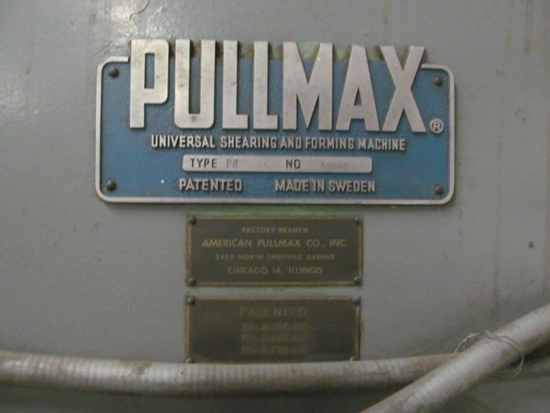 PULLMAX (SWEDEN) UNIVERSAL SHEARING AND FORMING MACHINE, MODEL P8, THROAT DEPTH 46'' - Image 7 of 7