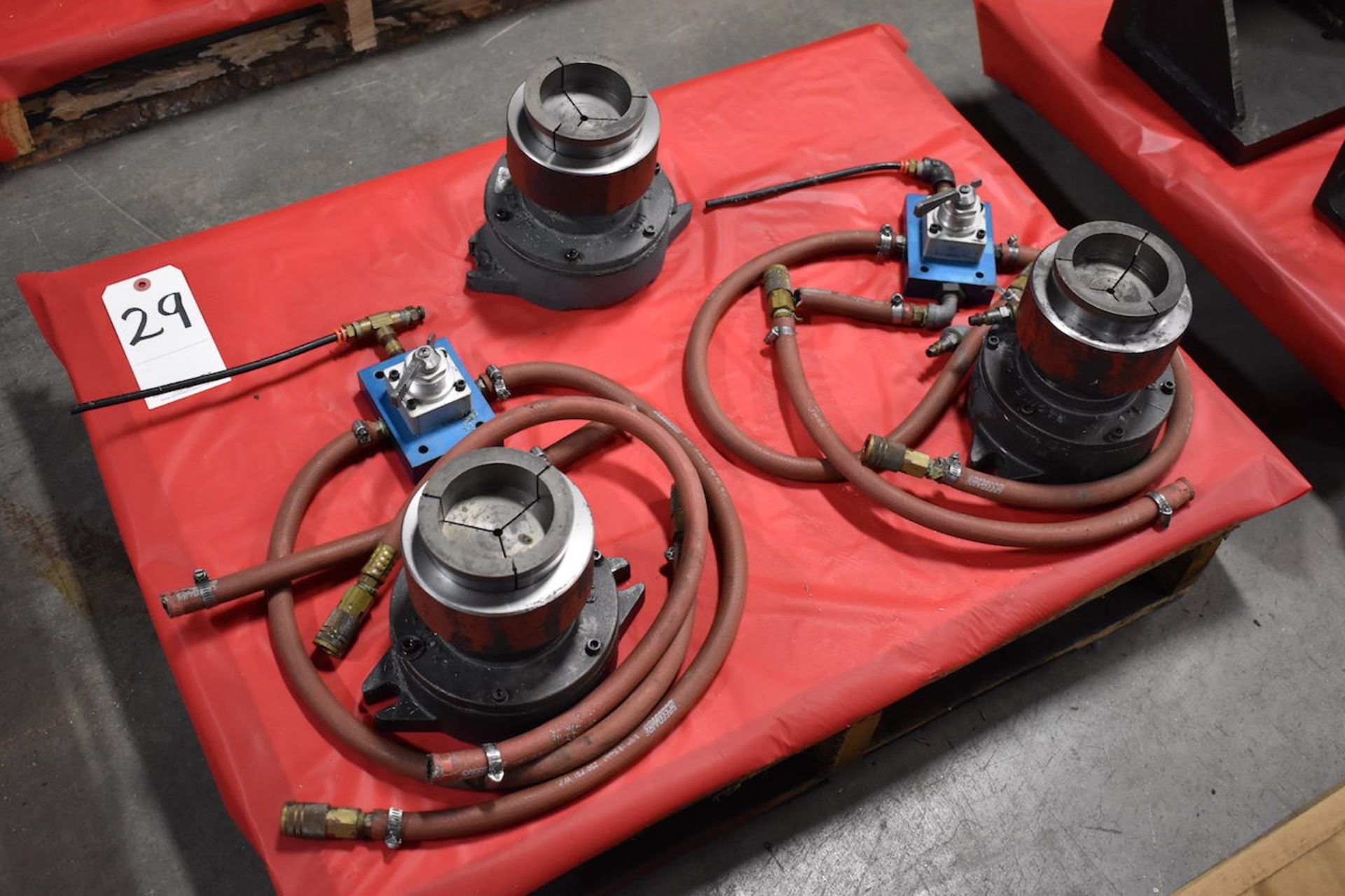 LOT: (3) PNEUMATIC COLLET FIXTURES