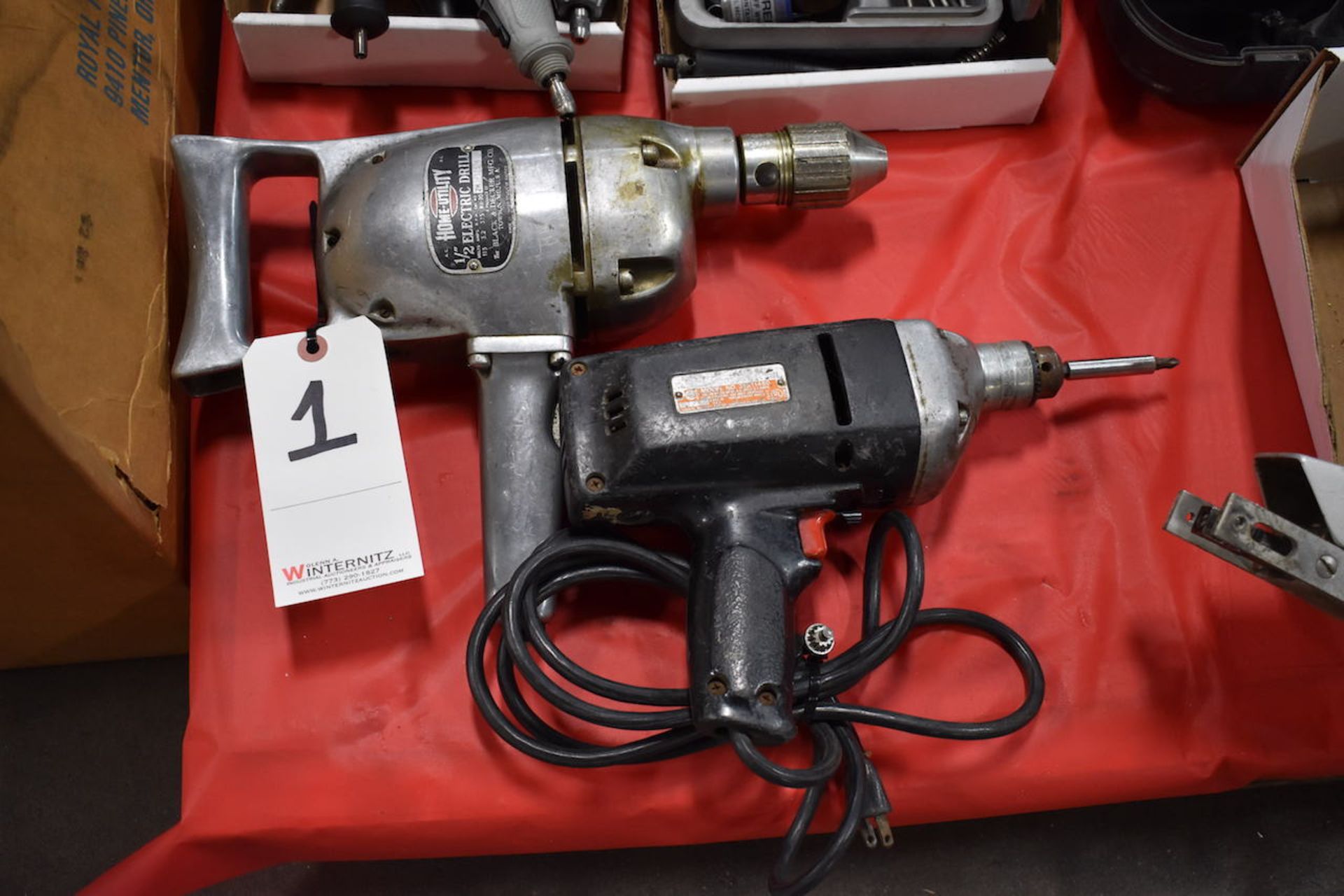 LOT: HOME-UTILITY 1/2" ELECTRIC DRILL & CRAFTSMAN ELECTRIC DRILL