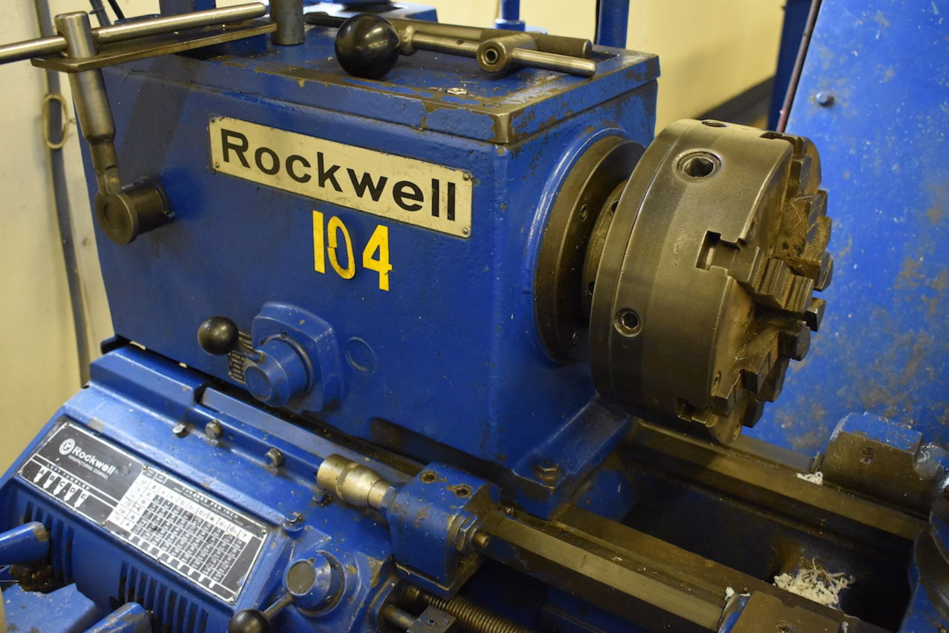 ROCKWELL 14" X 42" (APPROX.) TOOLROOM LATHE: S/N 1631632; W/Anilam Mini Wizard 2-Axis Digital - Image 5 of 10