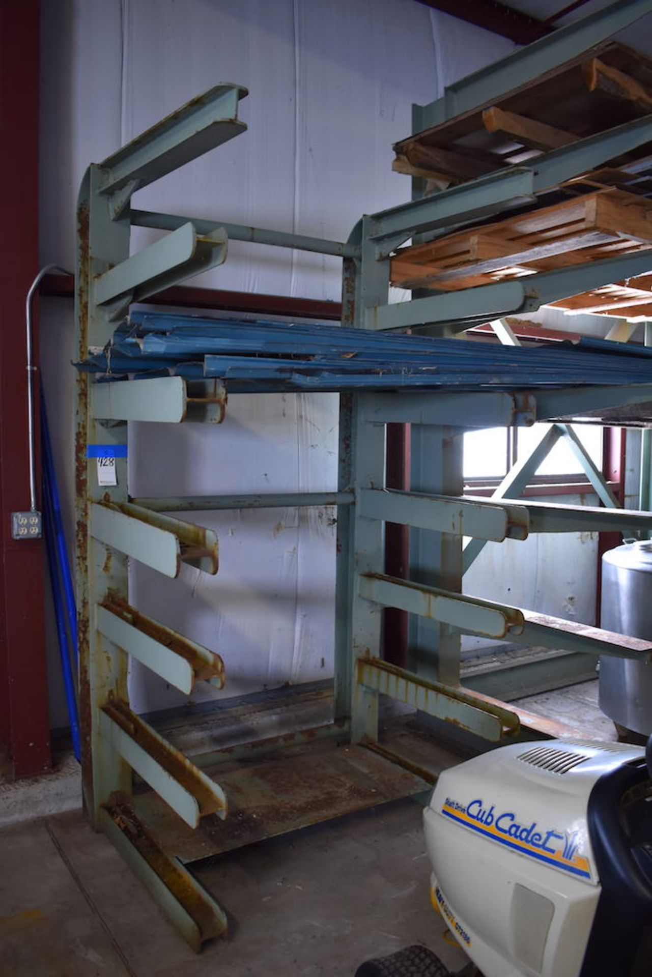 LOT: (3) ASSORTED SECTIONS SINGLE-SIDED CANTILEVER RACK (WELDED)