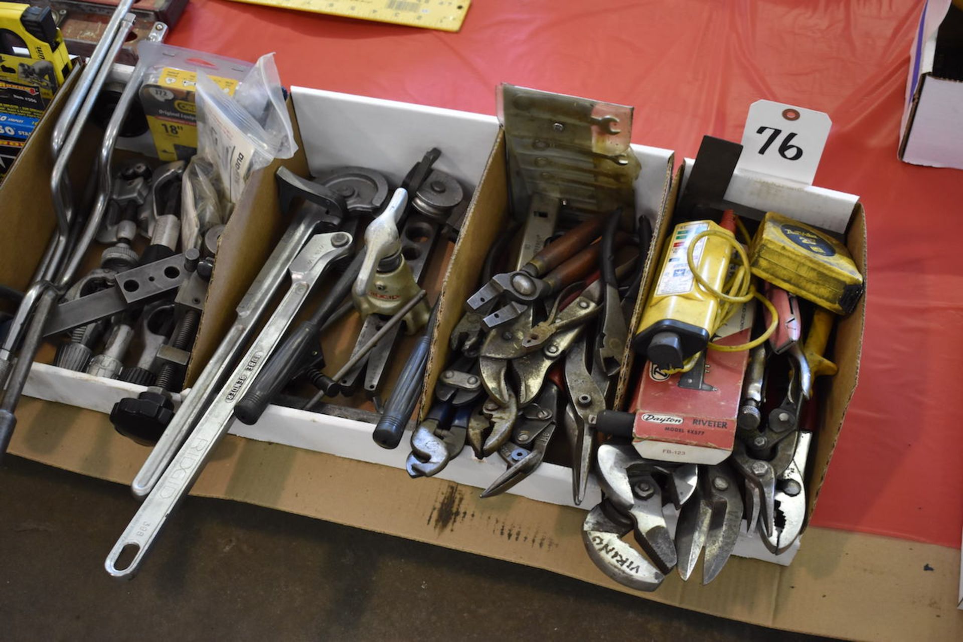 LOT: ASSORTED HAND TOOLS, INCLUDING: Snips, Saws, Caulking Guns, Levels, Etc.