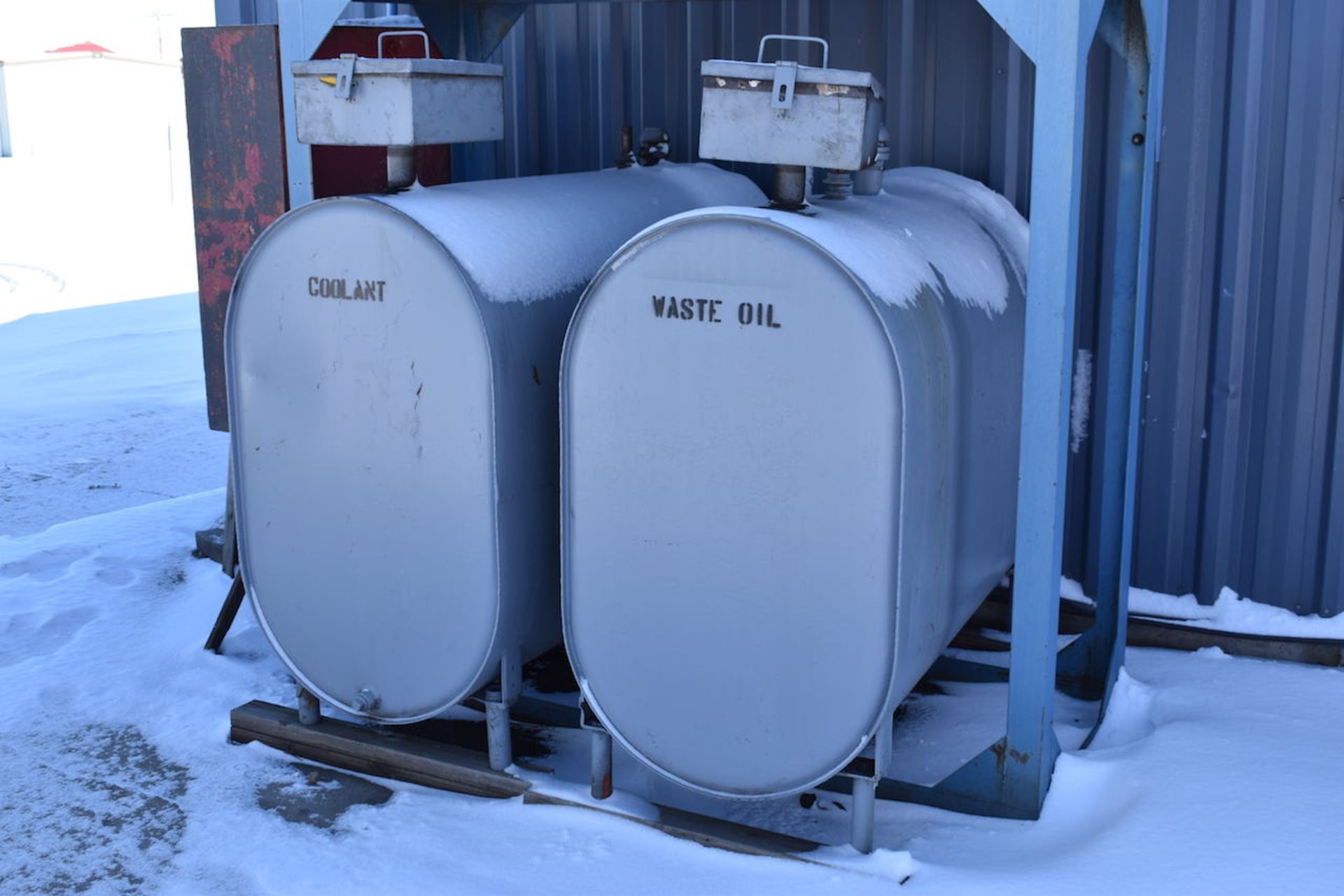 LOT: (2) COOLANT & WASTE OIL STORAGE TANKS