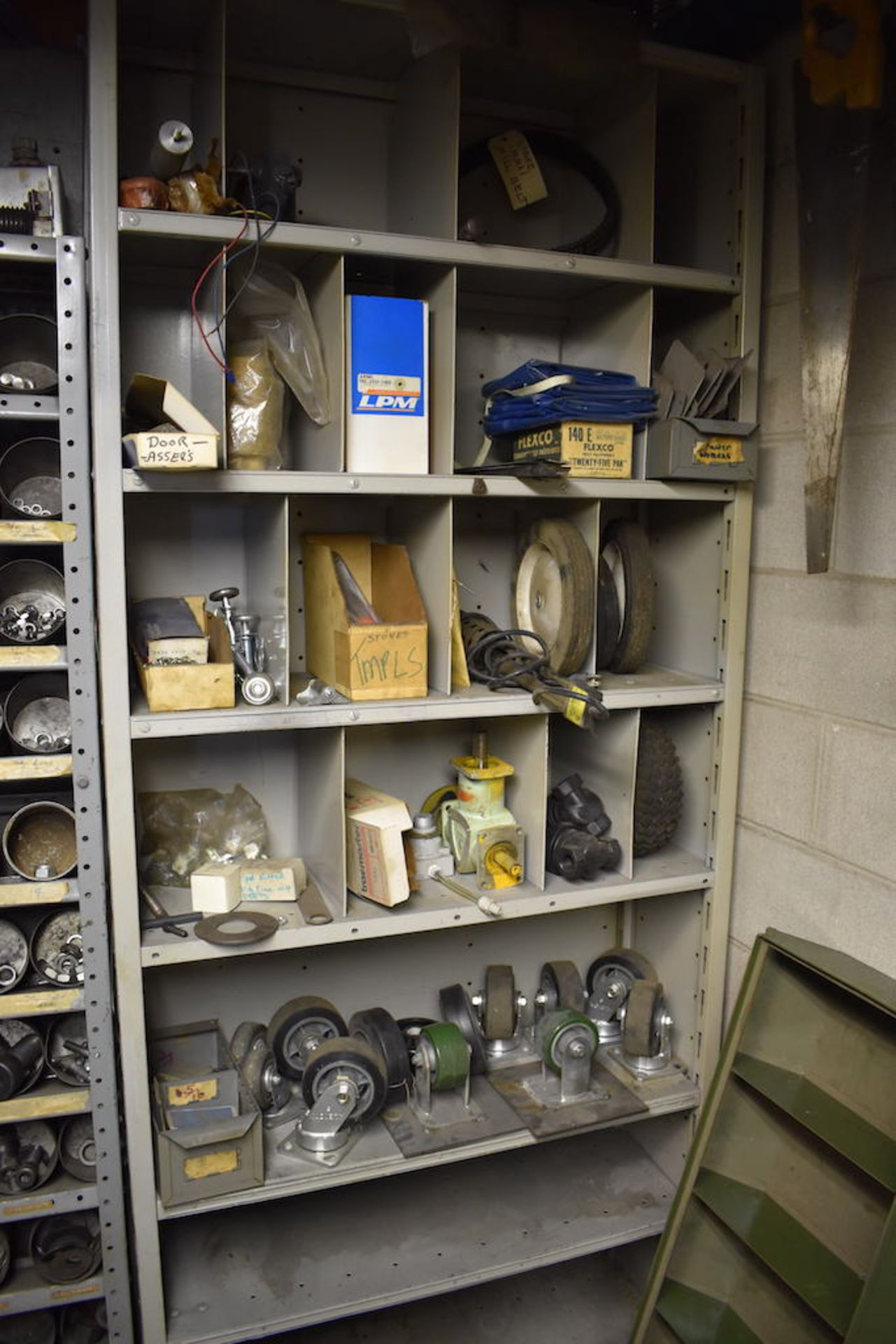 SHELVING & CONTENTS IN AREA, INCLUDING: Bearings; Casters, Assorted Nuts & Bolts - Image 4 of 8