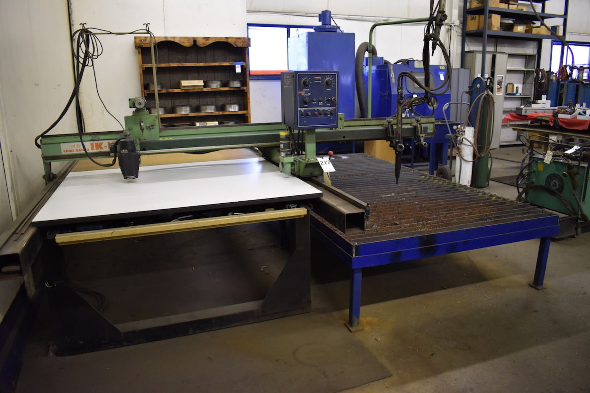 KOIKE SANSO 5' X 12' CAP. MODEL IK-1200 2-TORCH BURNING TABLE; W/CO-ORD Drive Tracing System