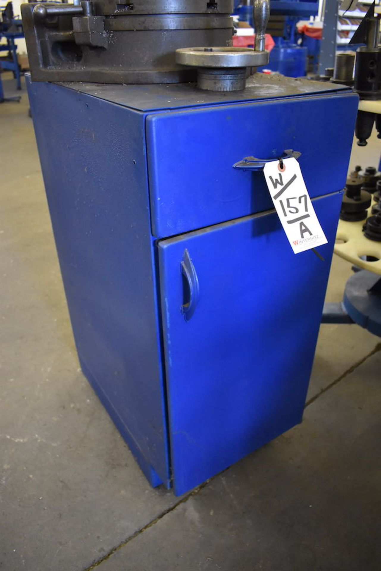 LOT: STEEL & PLYWOOD RACK & STORAGE CABINET - Image 2 of 2