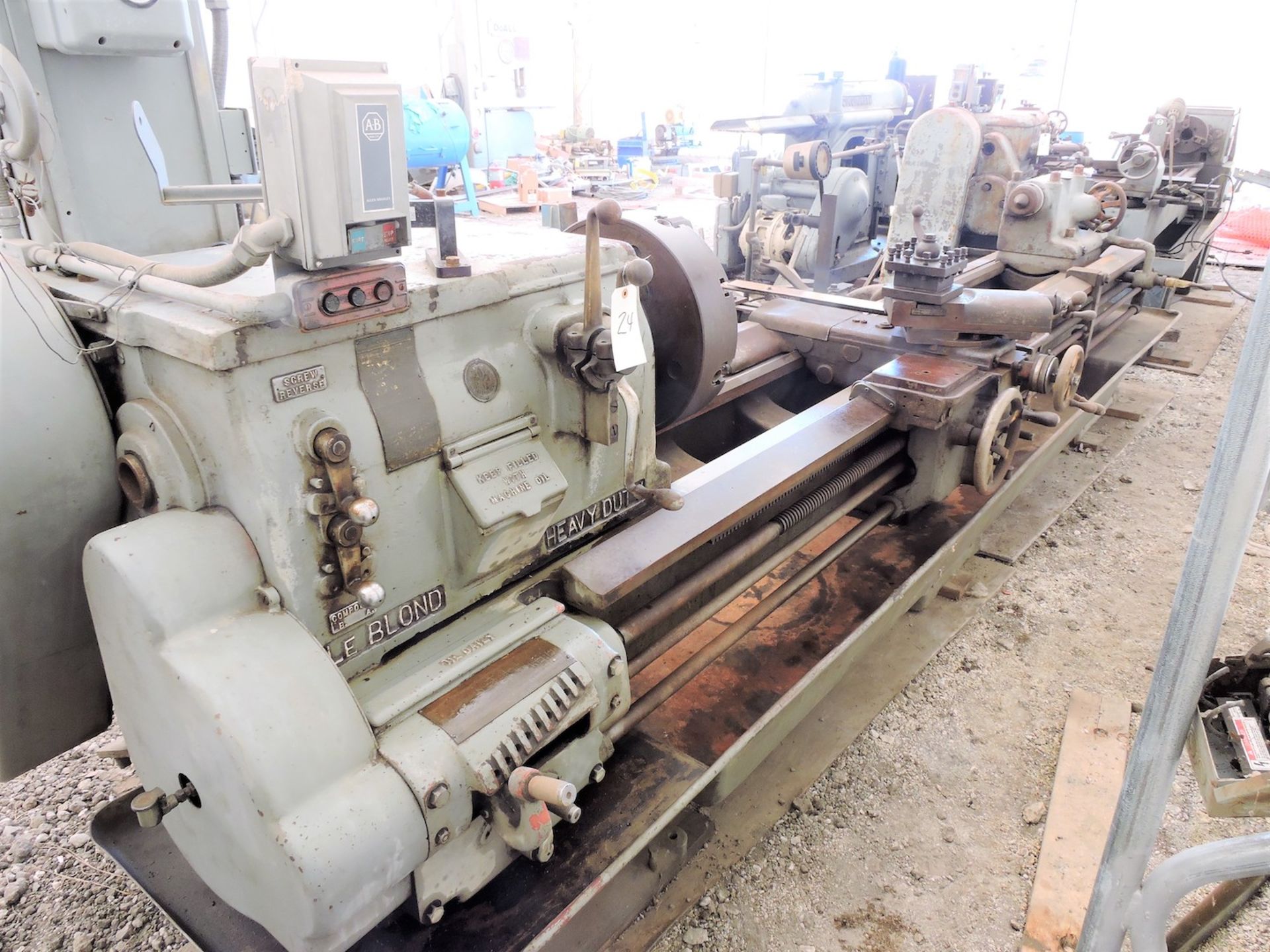 LE BLOND 20" X 100" ENGINE LATHE: S/N N/A; 16" CHUCK; TAPER ATTACHMENT; 4-WAY TOOL POST; LIVE