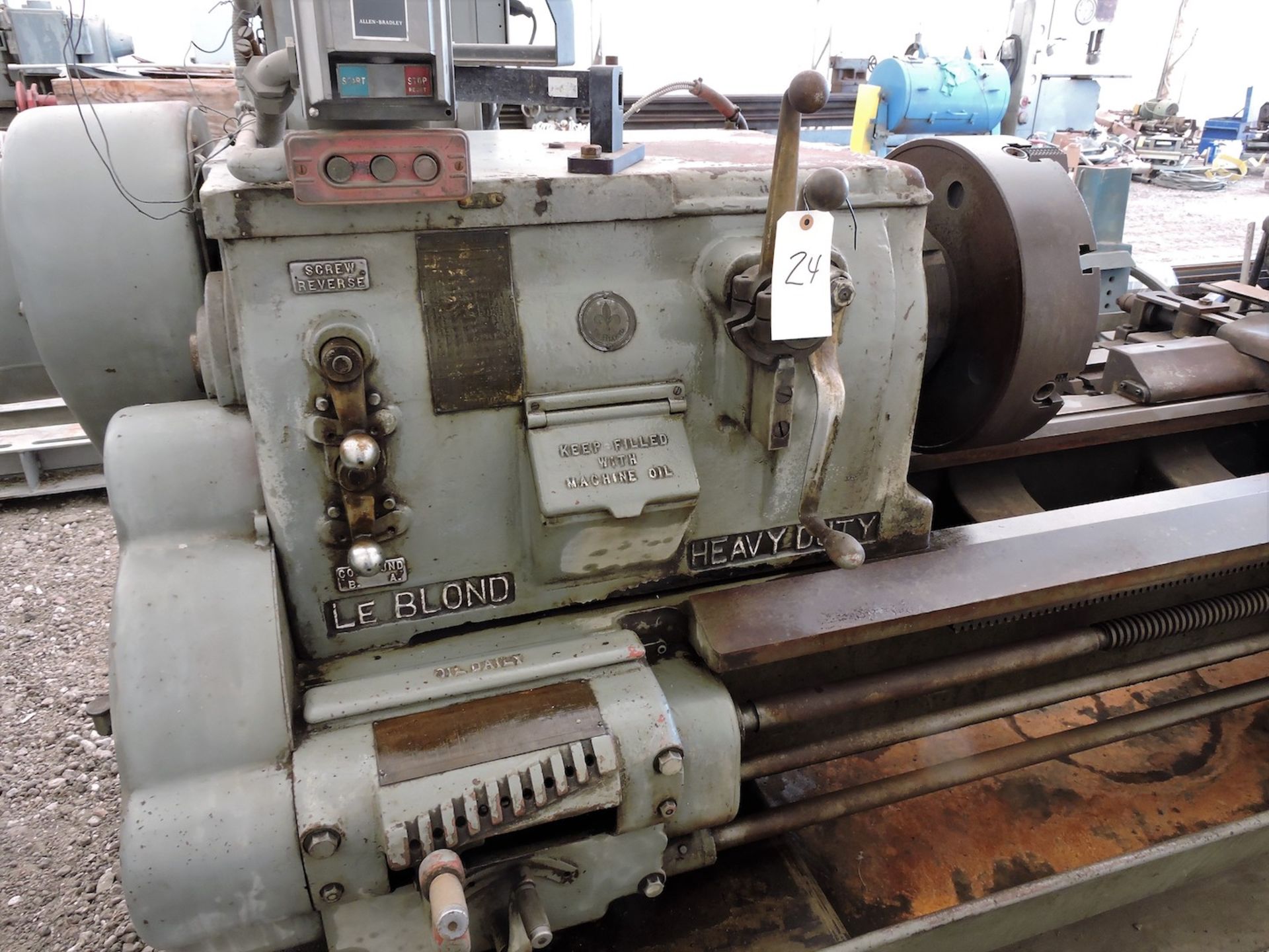 LE BLOND 20" X 100" ENGINE LATHE: S/N N/A; 16" CHUCK; TAPER ATTACHMENT; 4-WAY TOOL POST; LIVE - Image 2 of 8