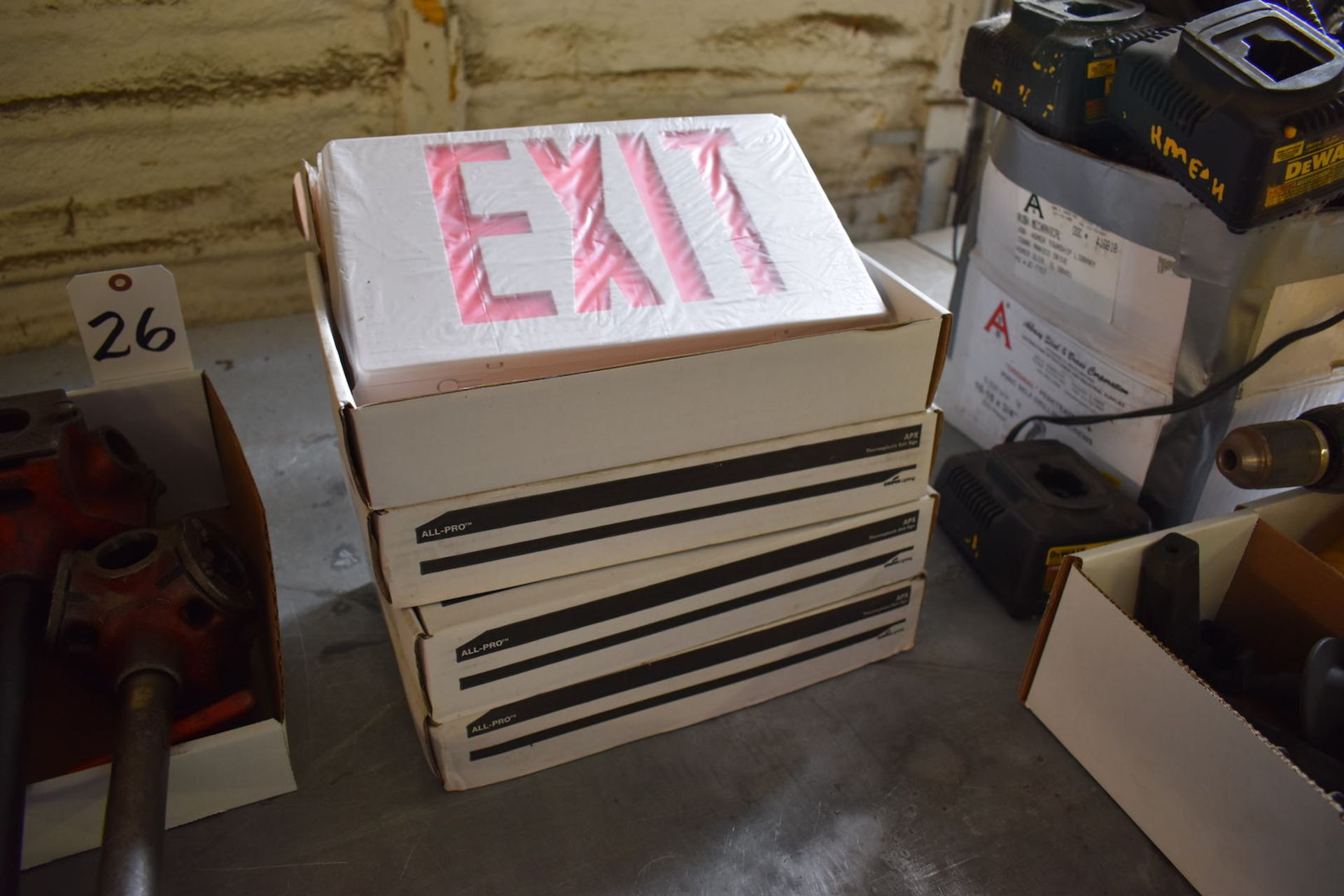Lot: (4) All-Pro Model APX Exit Signs