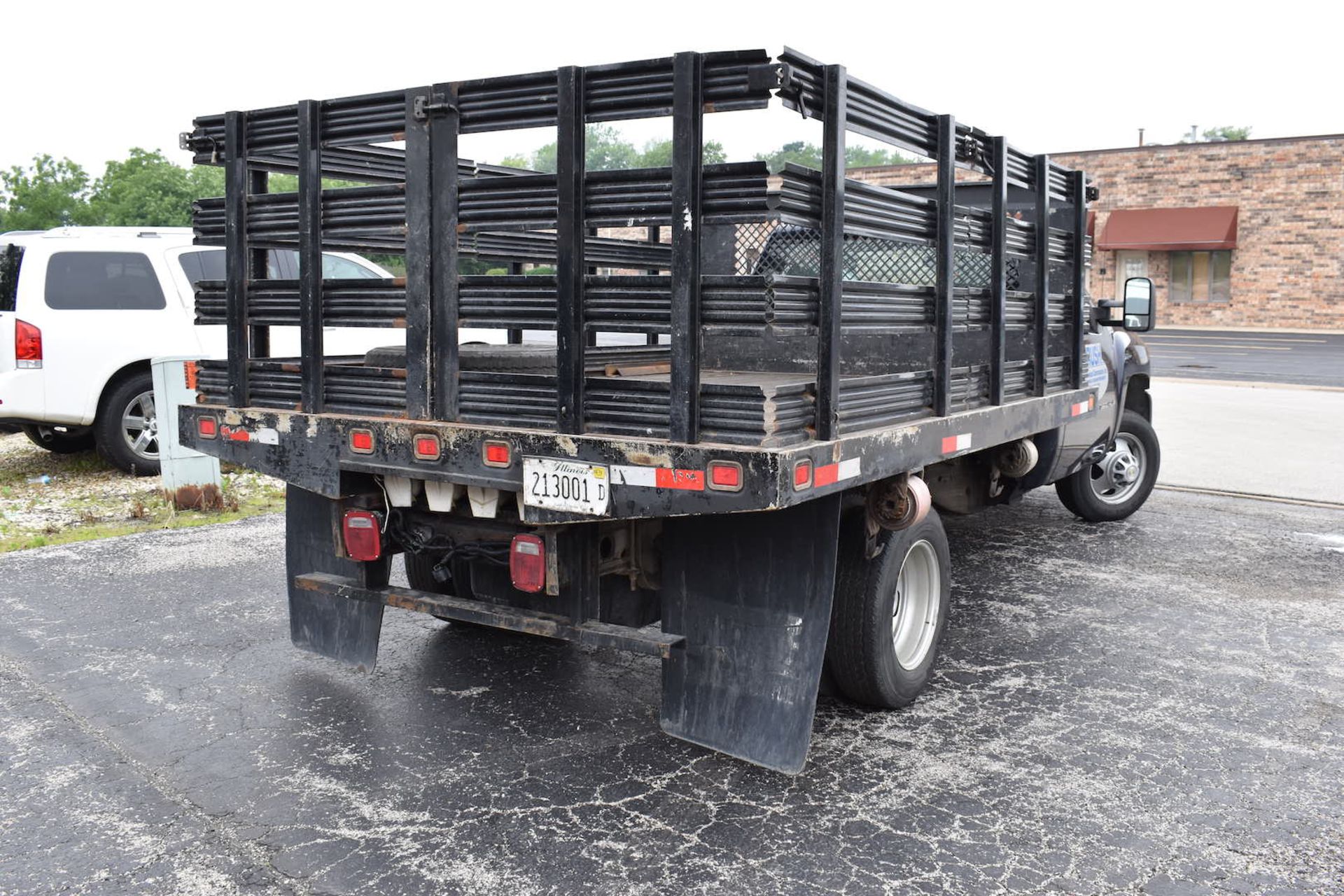 2008 Chevrolet Model 3500HD Single-Axle Stake Bed Truck, VIN 1GBJC34K78E206668, Approx. 99,000 - Image 3 of 7