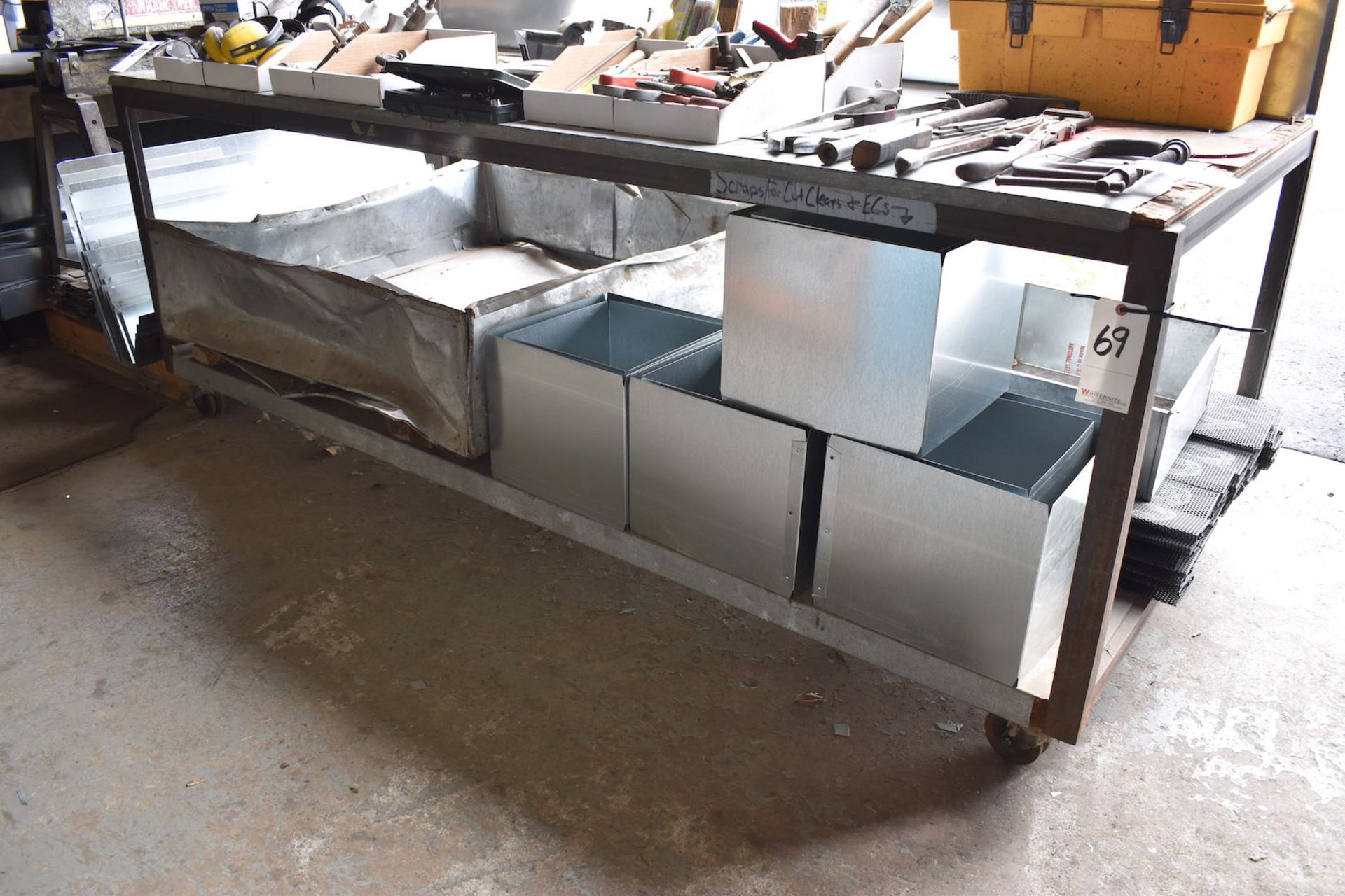 98" x 45" Portable Steel Shop Table