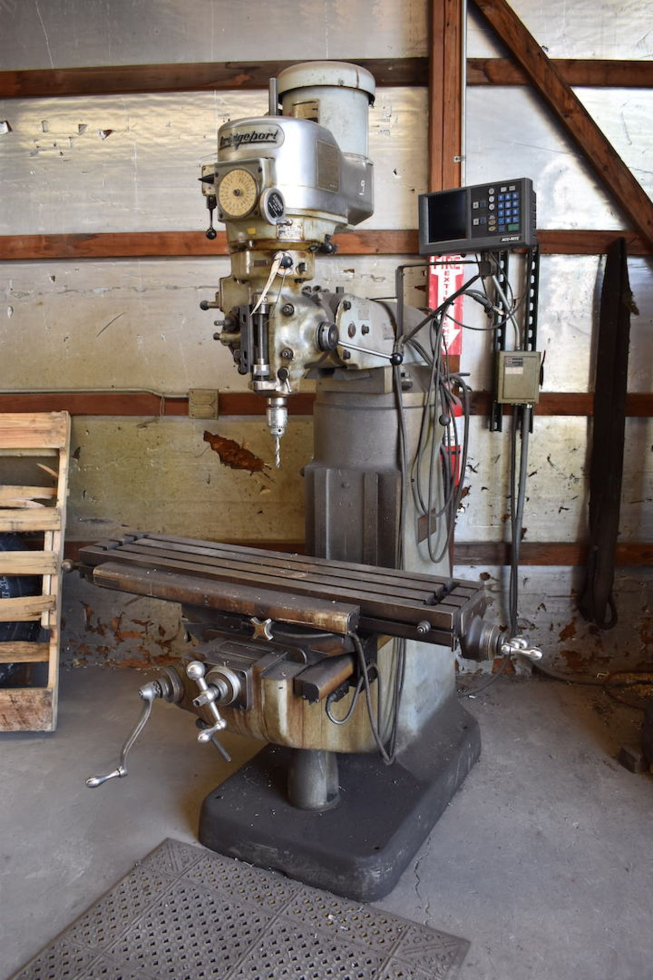 Bridgeport 2 HP Variable Speed Vertical Milling Machine, S/N 12/BR204263, Acu-Rite Model D200 2-Axis