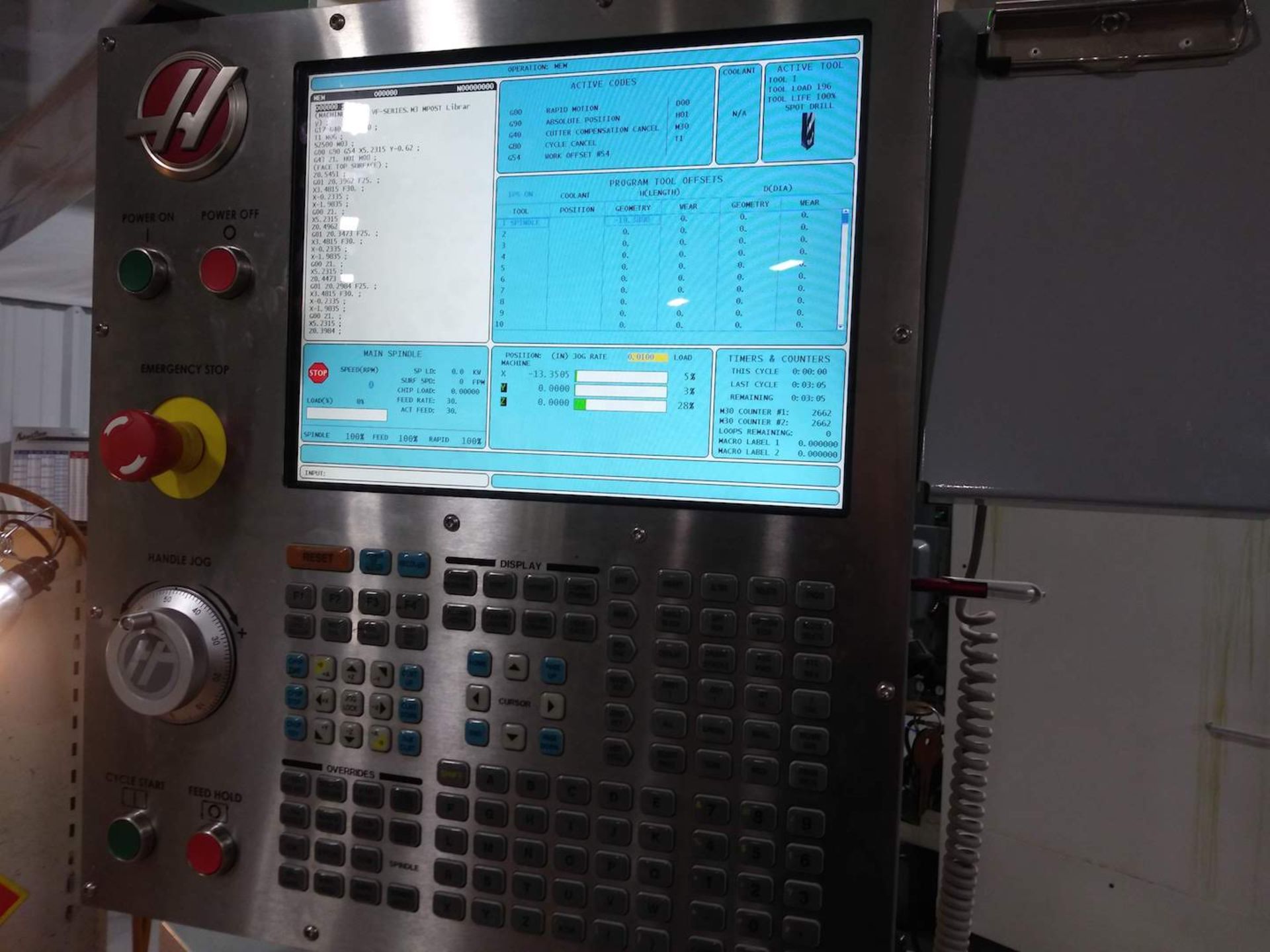 2010 HAAS MODEL TM-1 CNC TOOLROOM MILL: S/N 1078620; 10-POSITION AUTOMATIC TOOL CHANGER; 40 TAPER; - Bild 11 aus 11