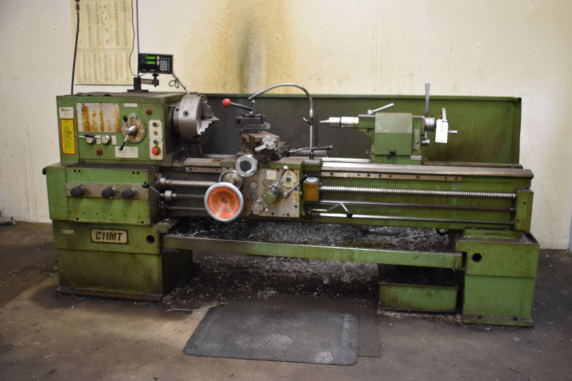 LION 20” X 60” MODEL C11MT GAP BED ENGINE LATHE: S/N 16320 (1993); SONY LH51 2-AXIS DIGITAL READOUT;